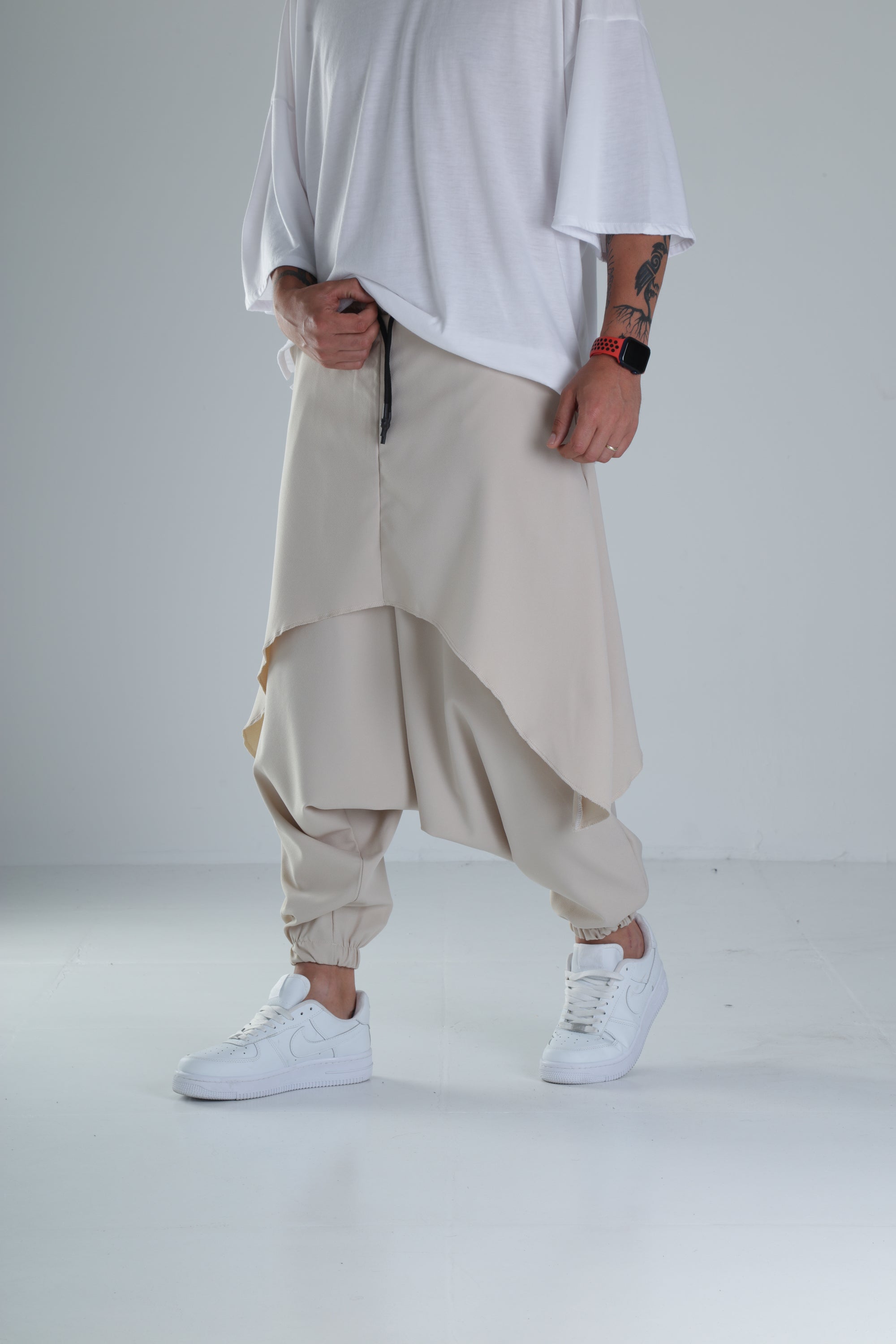 Oversize Şalvarlı Samurai Bej Pantolon COC1330