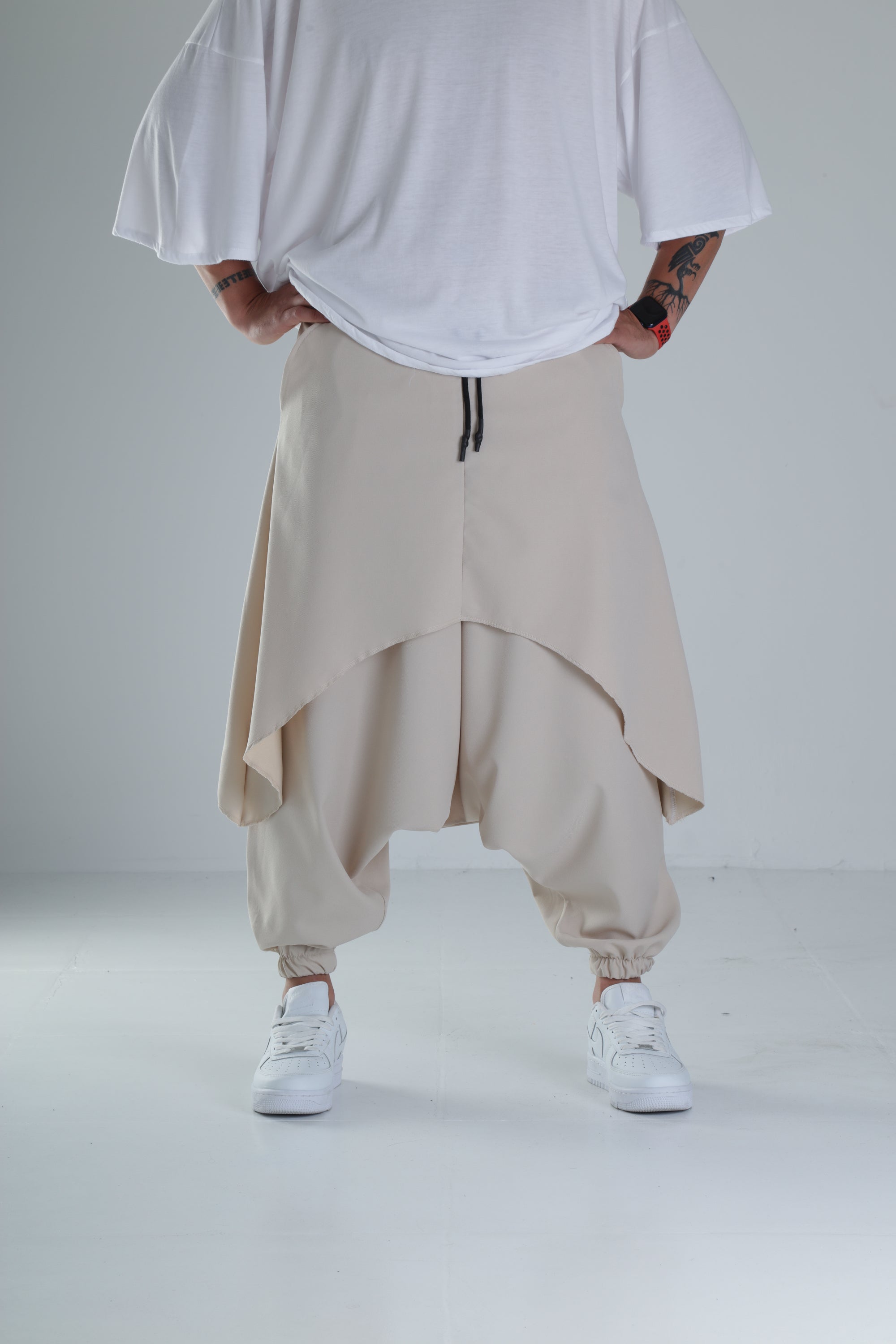 Oversize Şalvarlı Samurai Bej Pantolon COC1330