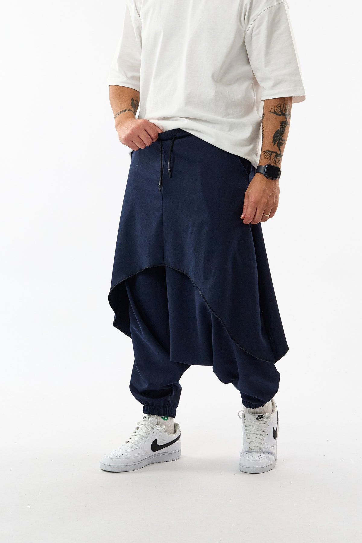 Oversize Şalvarlı Samurai Lacivert Erkek Pantolon COC3690