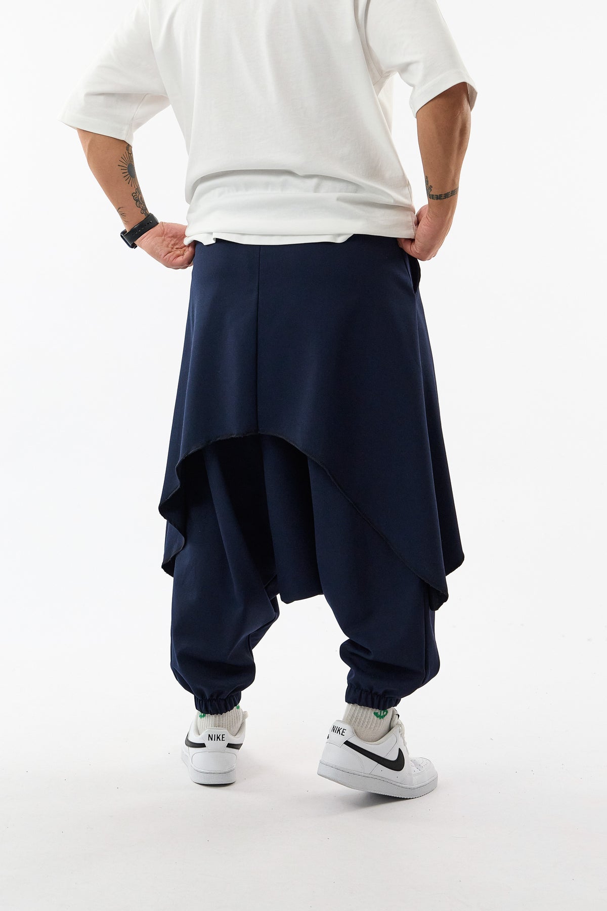 Oversize Şalvarlı Samurai Lacivert Erkek Pantolon COC3690