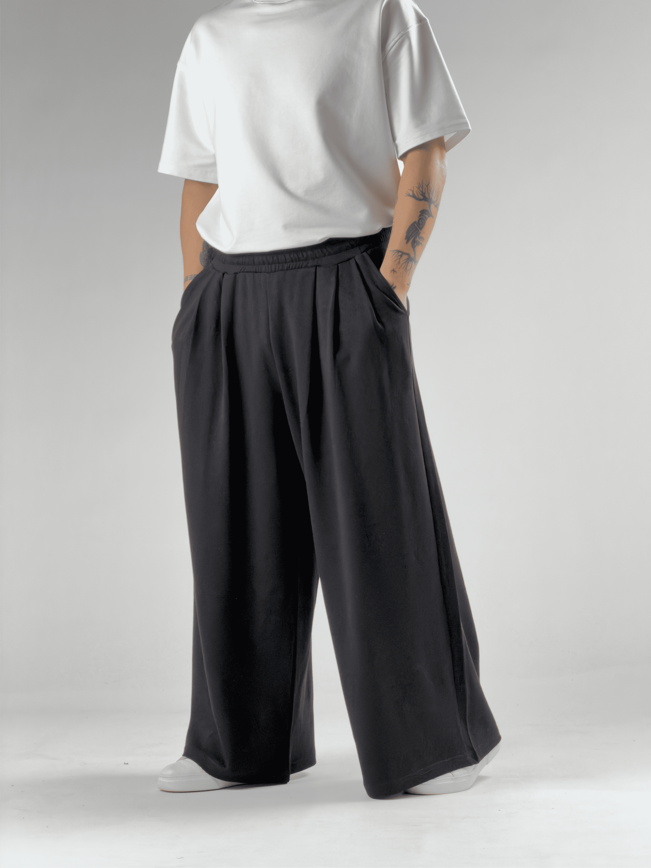 Oversize Samurai Siyah Erkek Pantolon COC2904