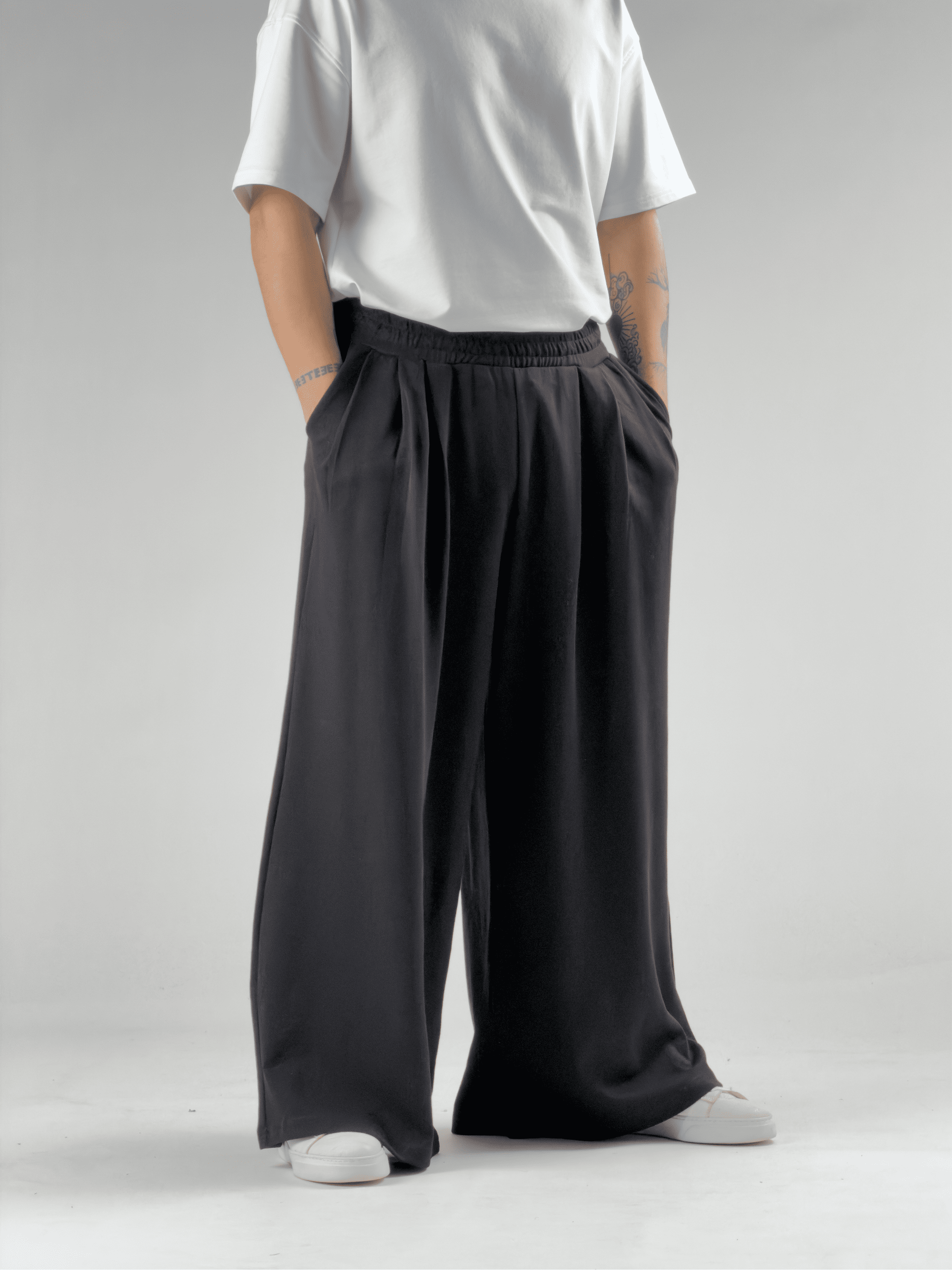 Oversize Samurai Siyah Erkek Pantolon COC2904