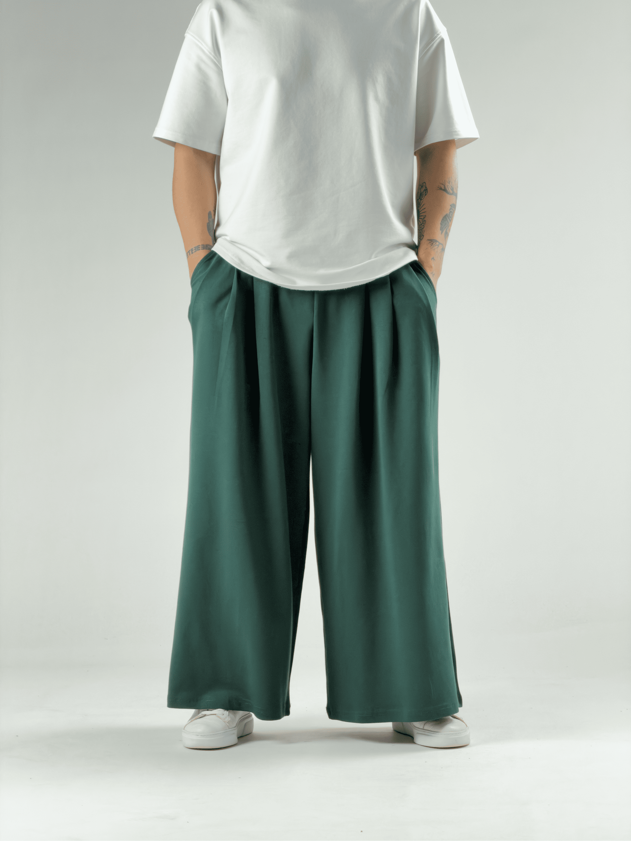 Oversize Samurai Yeşil Erkek Pantolon COC2909