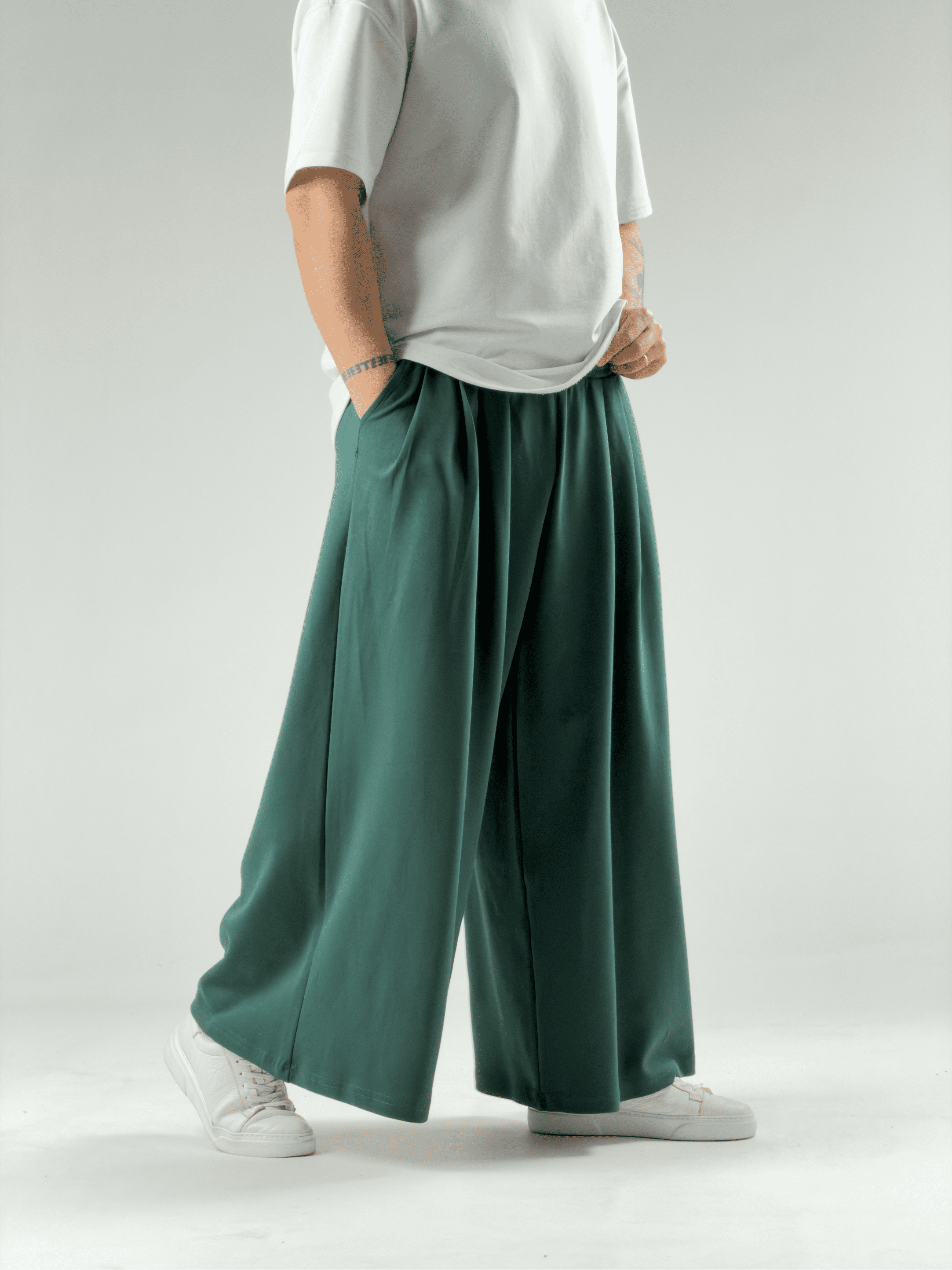 Oversize Samurai Yeşil Erkek Pantolon COC2909