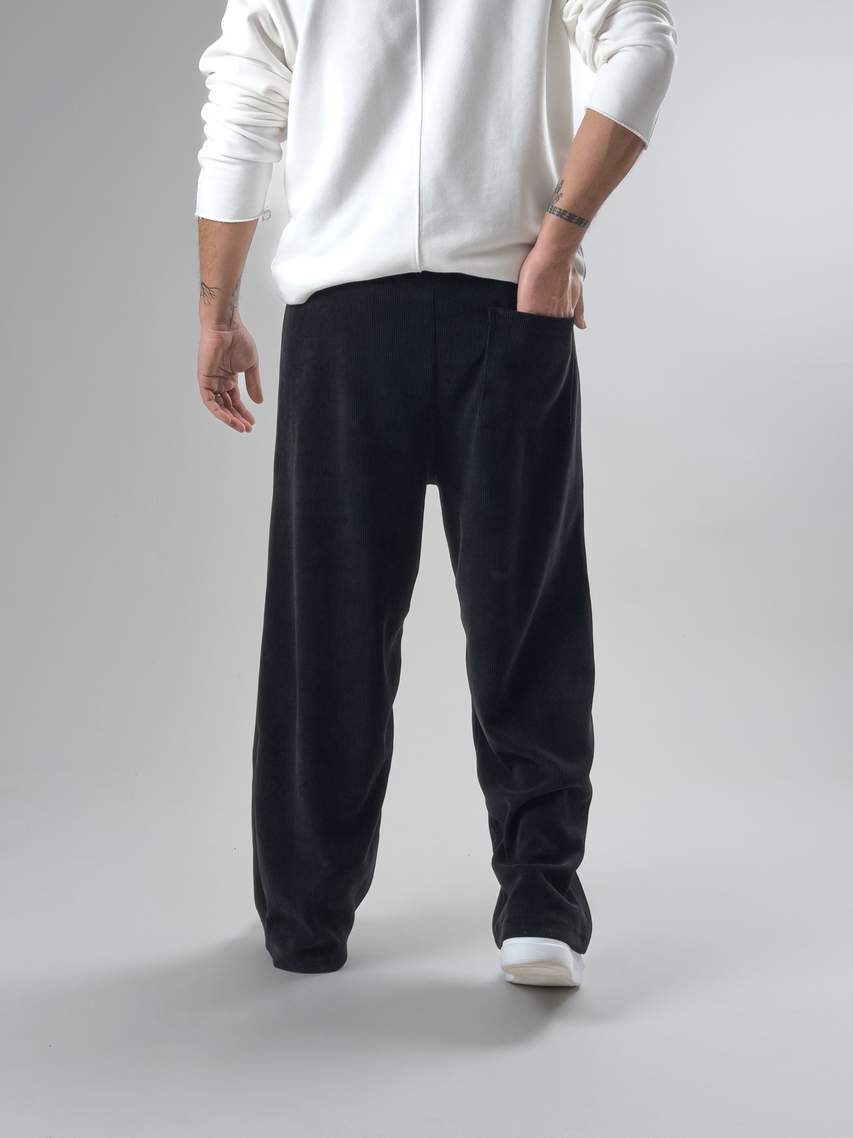 Oversize Siyah Erkek Baggy Pantolon COC2598