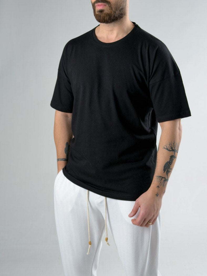 Oversize Siyah Erkek T-Shirt COC3121