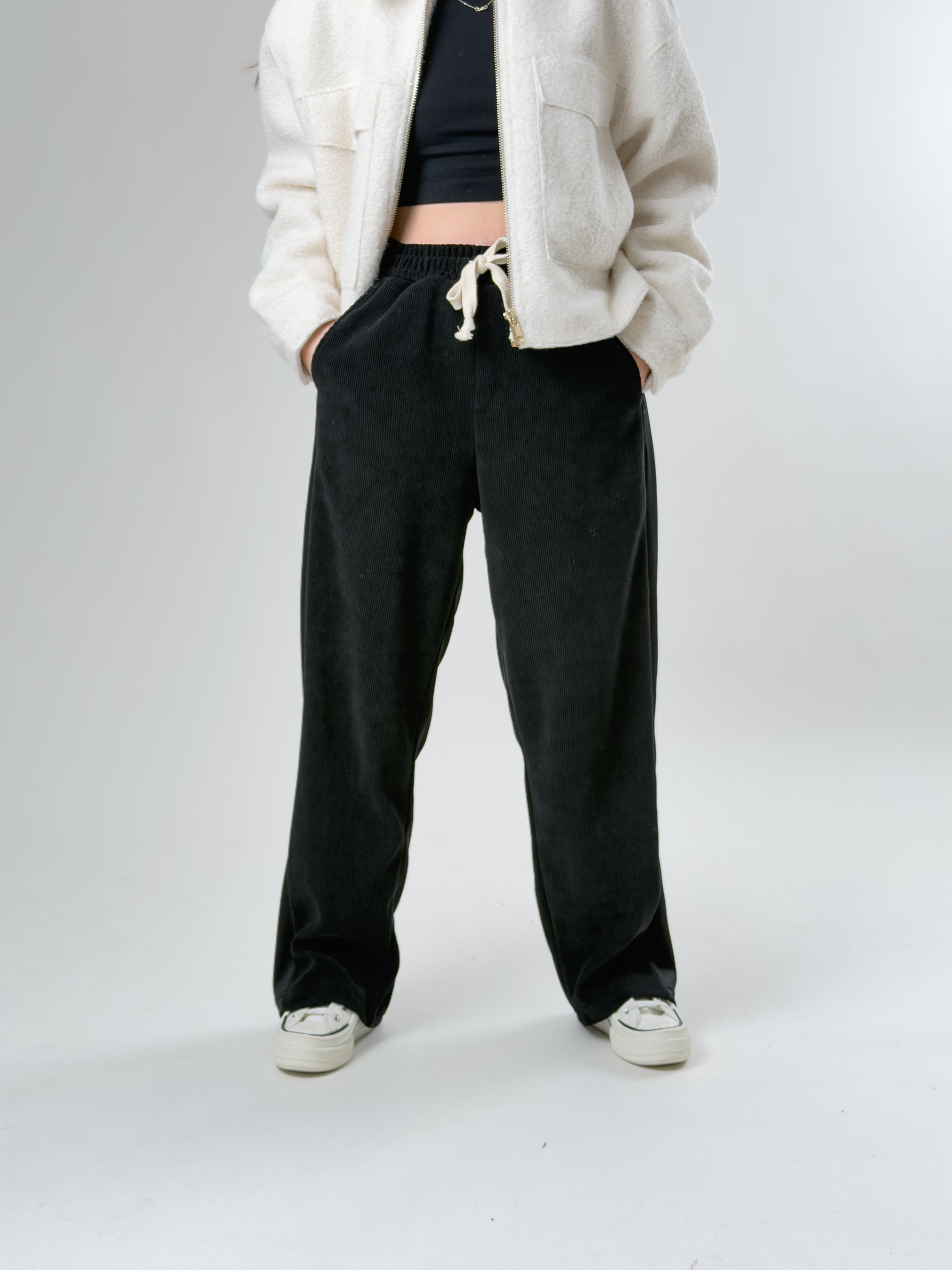 Oversize Siyah Kadın Baggy Eşofman COC2643