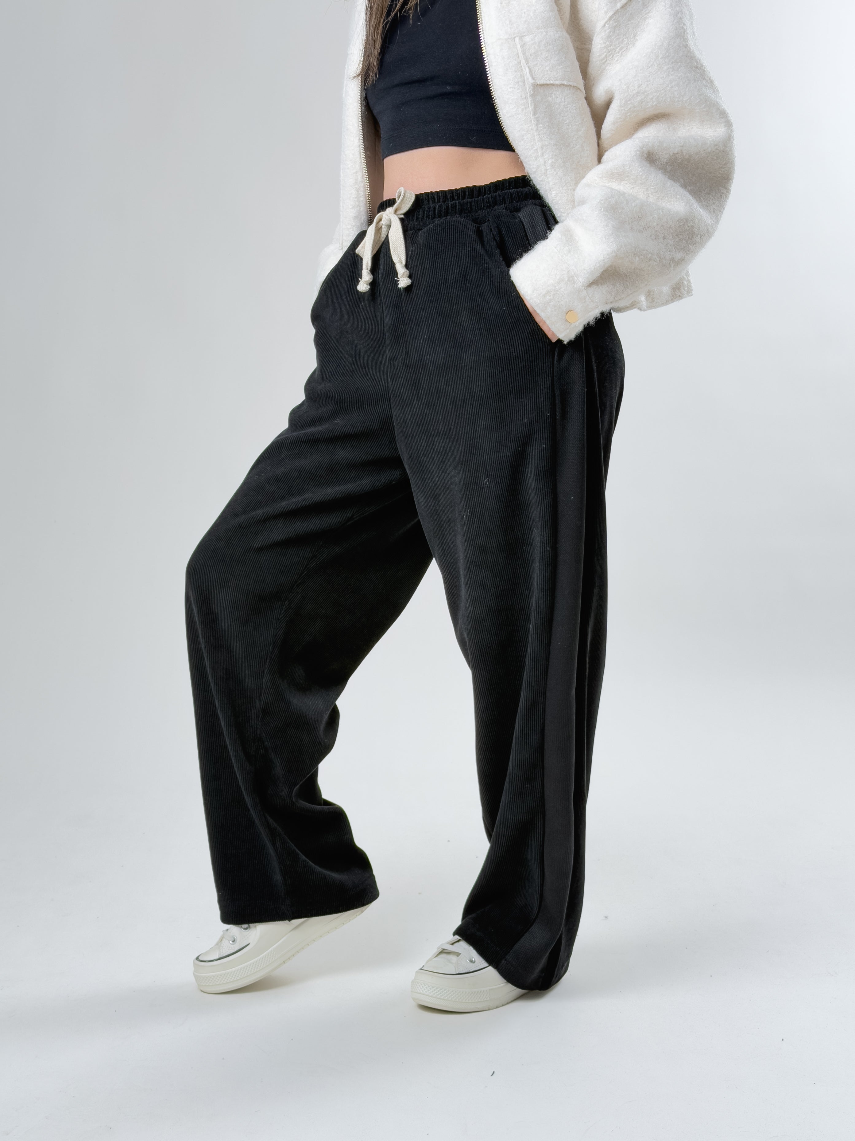 Oversize Siyah Kadın Baggy Eşofman COC2643
