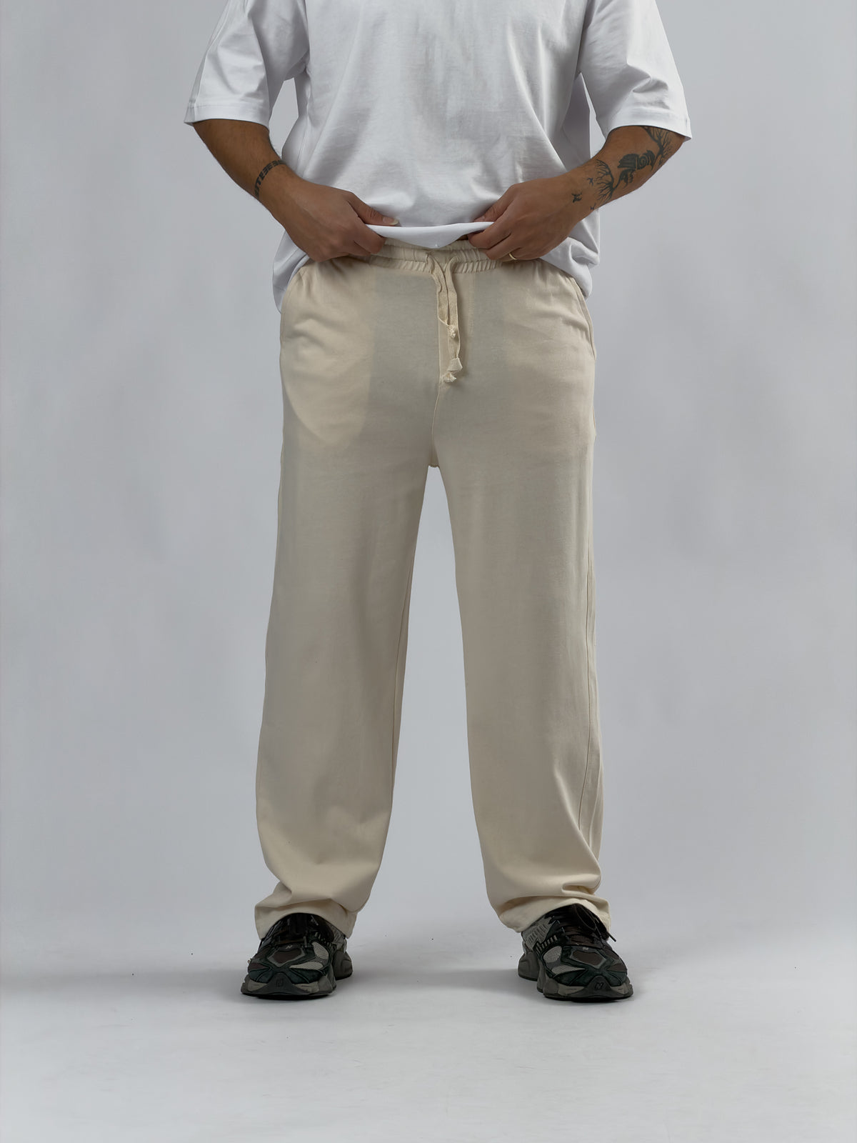 Paça Ayarlamalı Regular Bej Erkek Jogger Pantolon COC3568
