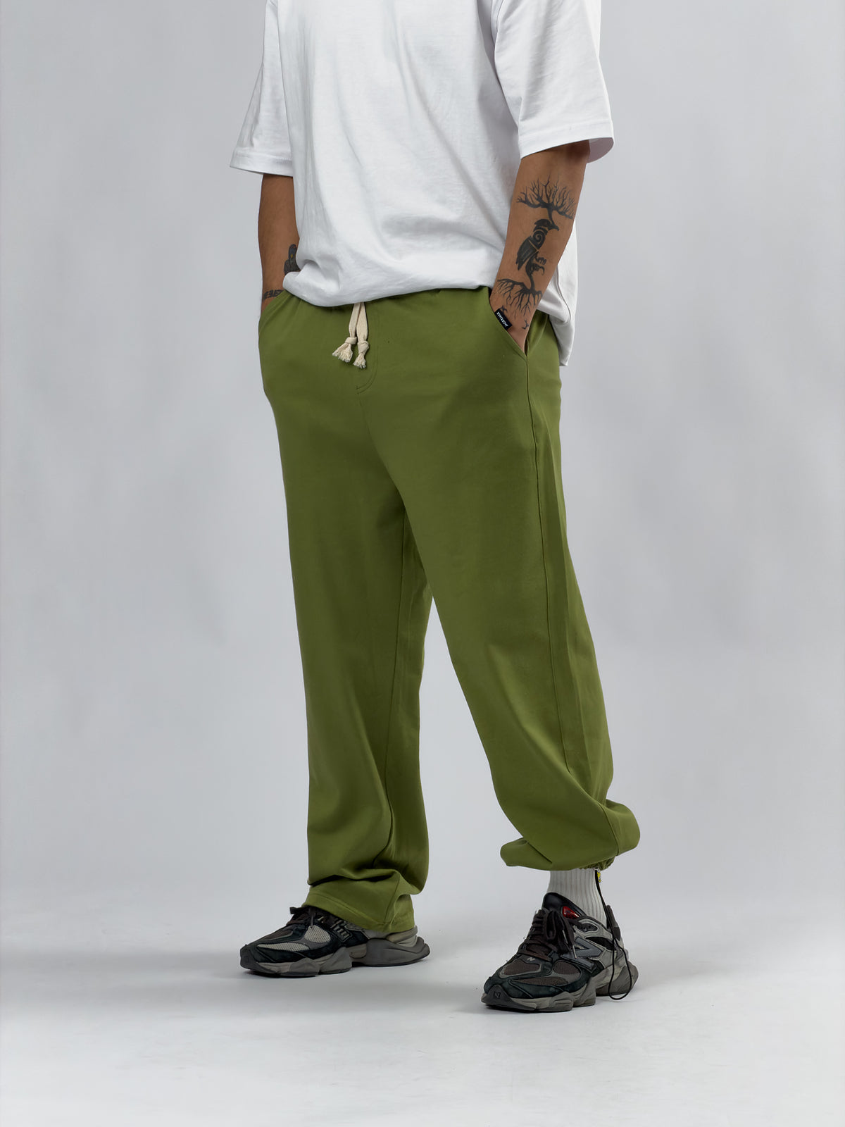 Paça Ayarlamalı Regular Haki Erkek Jogger Pantolon COC3565