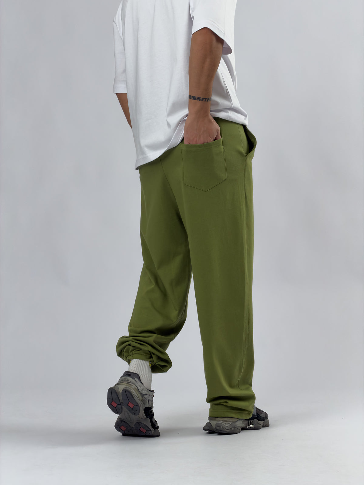Paça Ayarlamalı Regular Haki Erkek Jogger Pantolon COC3565
