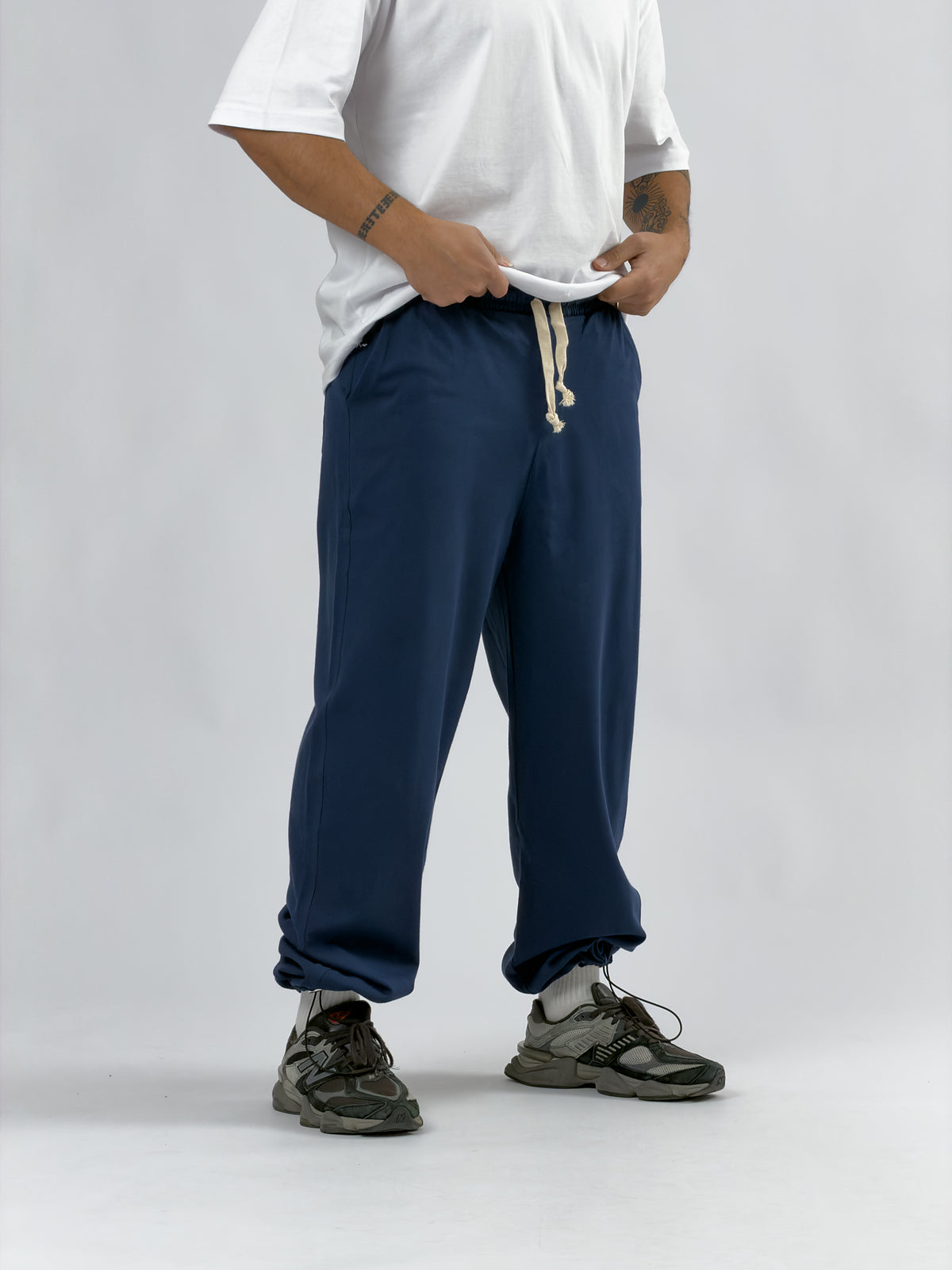 Paça Ayarlamalı Regular Lacivert Erkek Jogger Pantolon COC3567