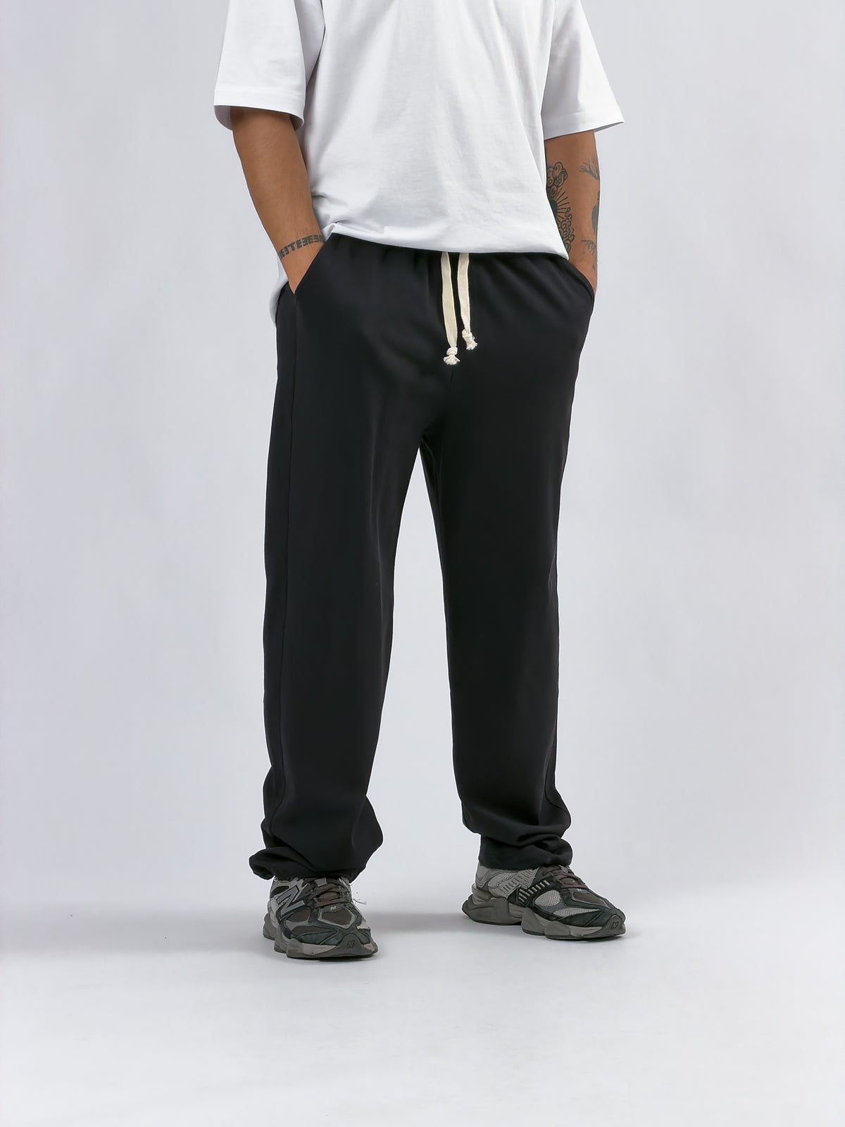 Paça Ayarlamalı Regular Siyah Erkek Jogger Pantolon COC3564