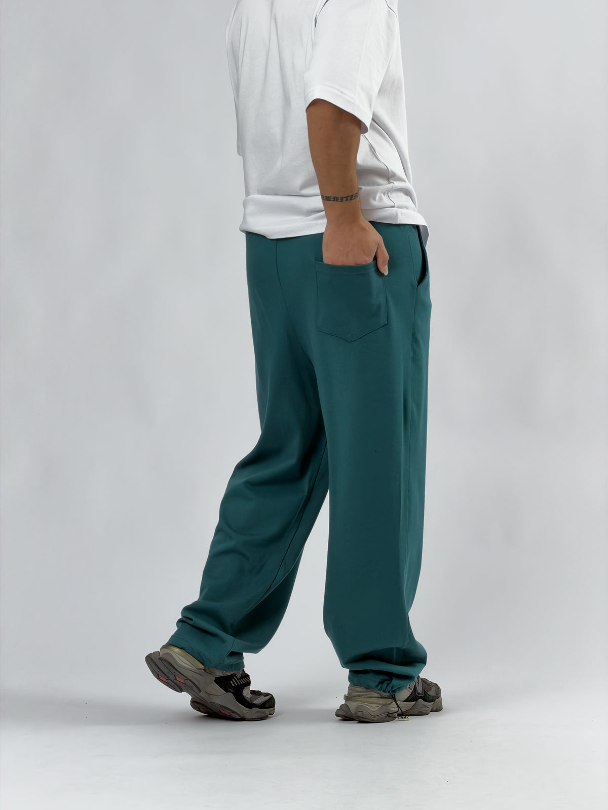 Paça Ayarlamalı Regular Yeşil Erkek Jogger Pantolon COC3566