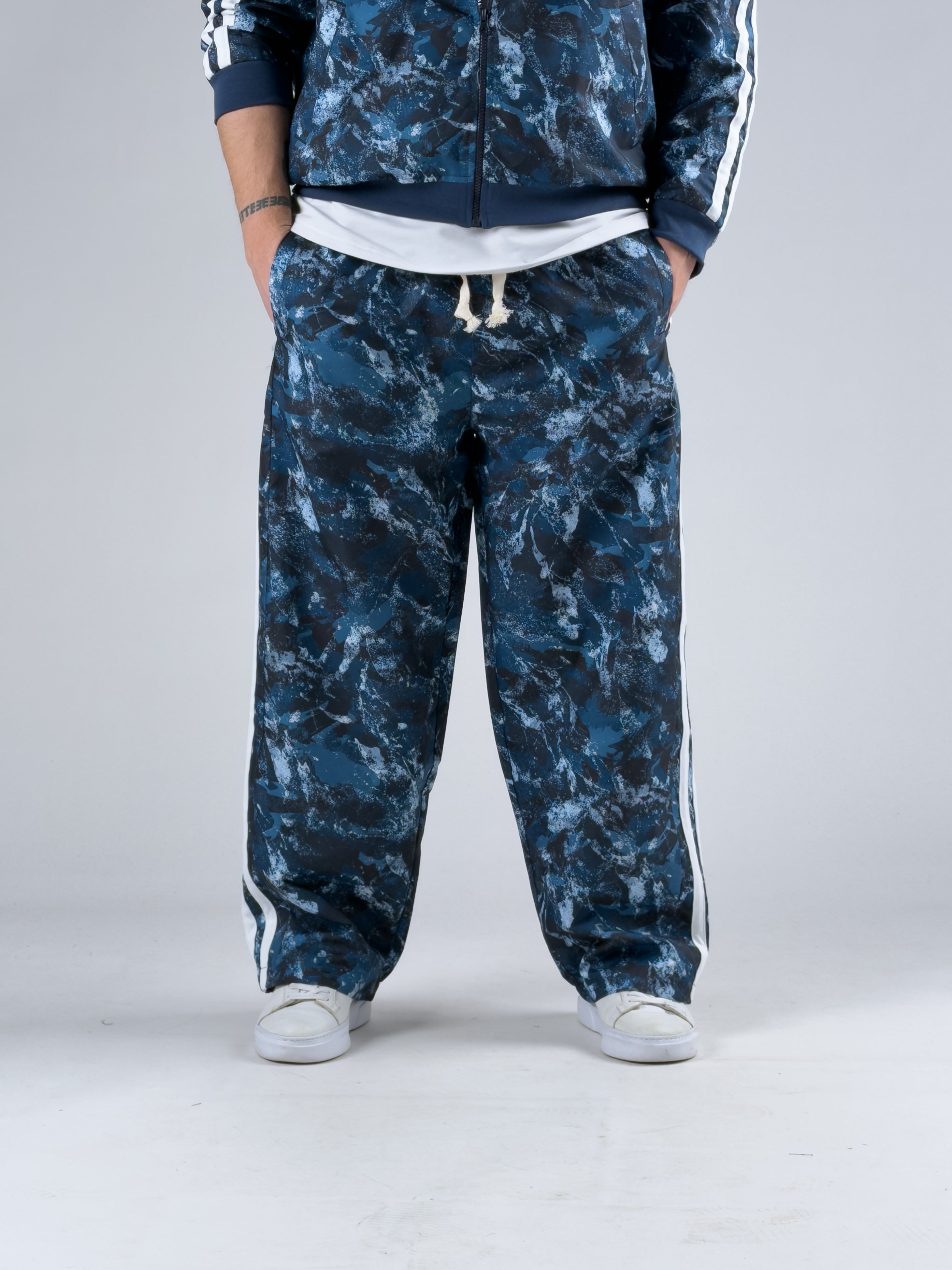 Paraşüt Kumaş Lacivert Baggy Pantolon COC3051-1