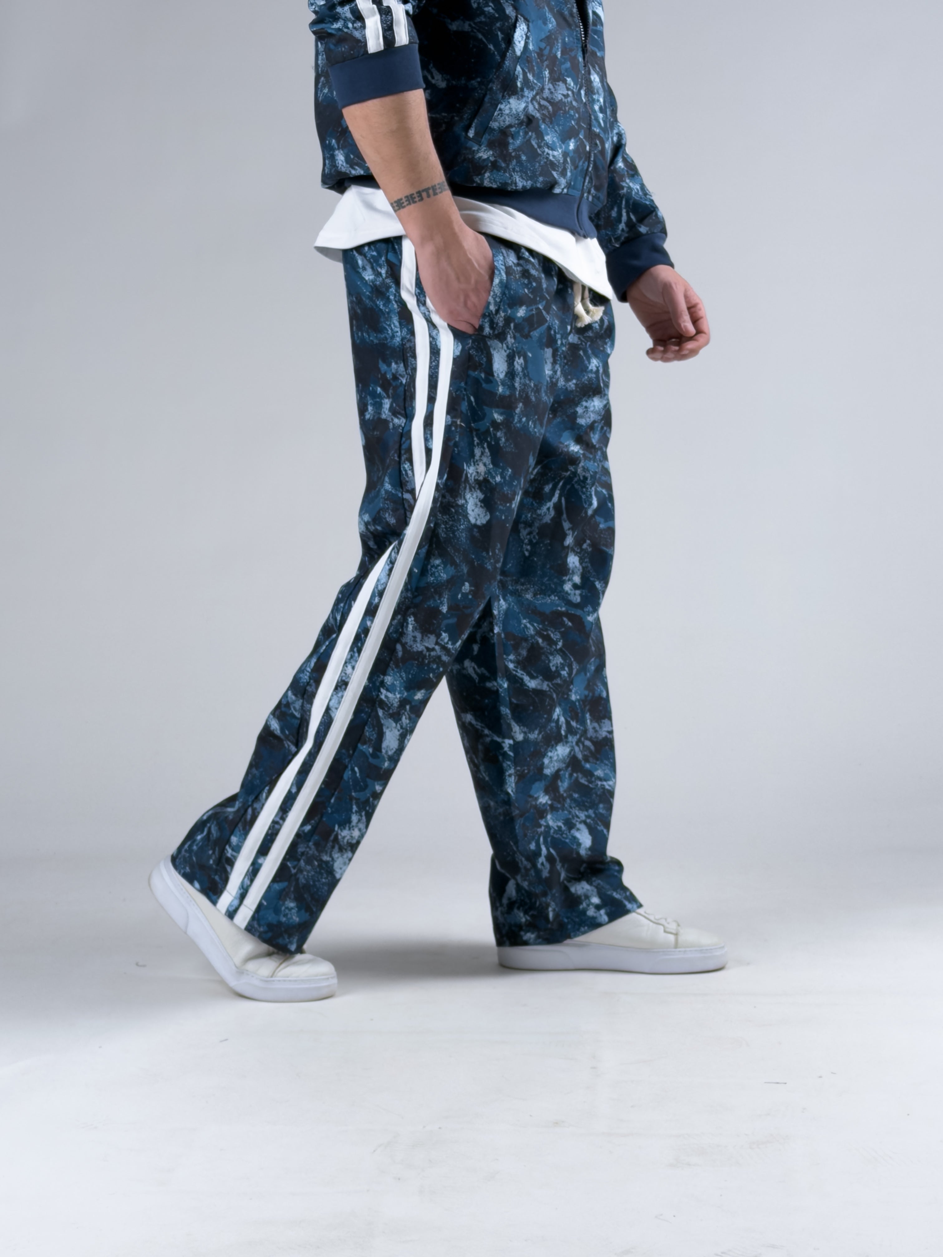 Paraşüt Kumaş Lacivert Baggy Pantolon COC3051-1