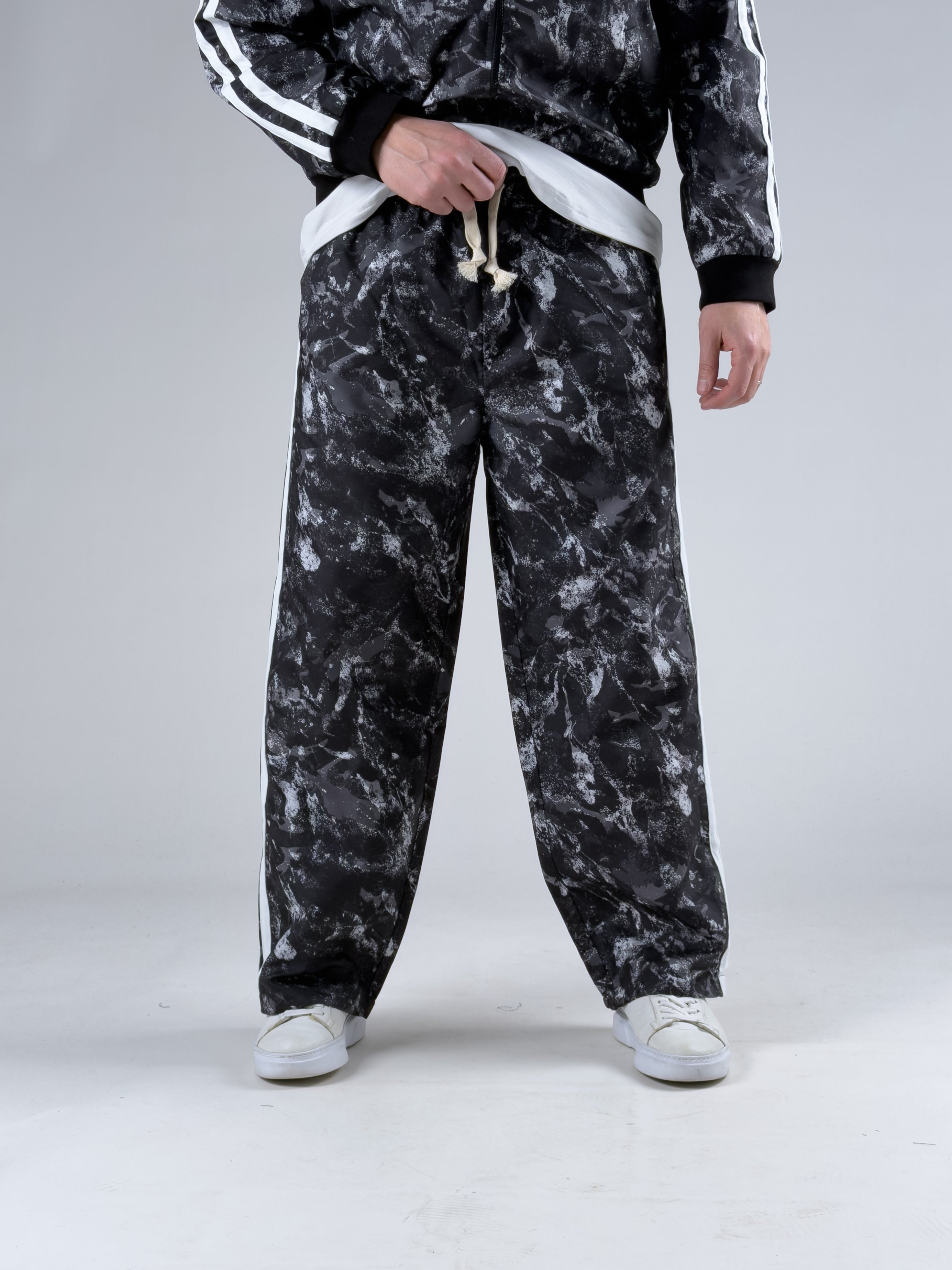 Paraşüt Kumaş Siyah Baggy Pantolon COC3043-1