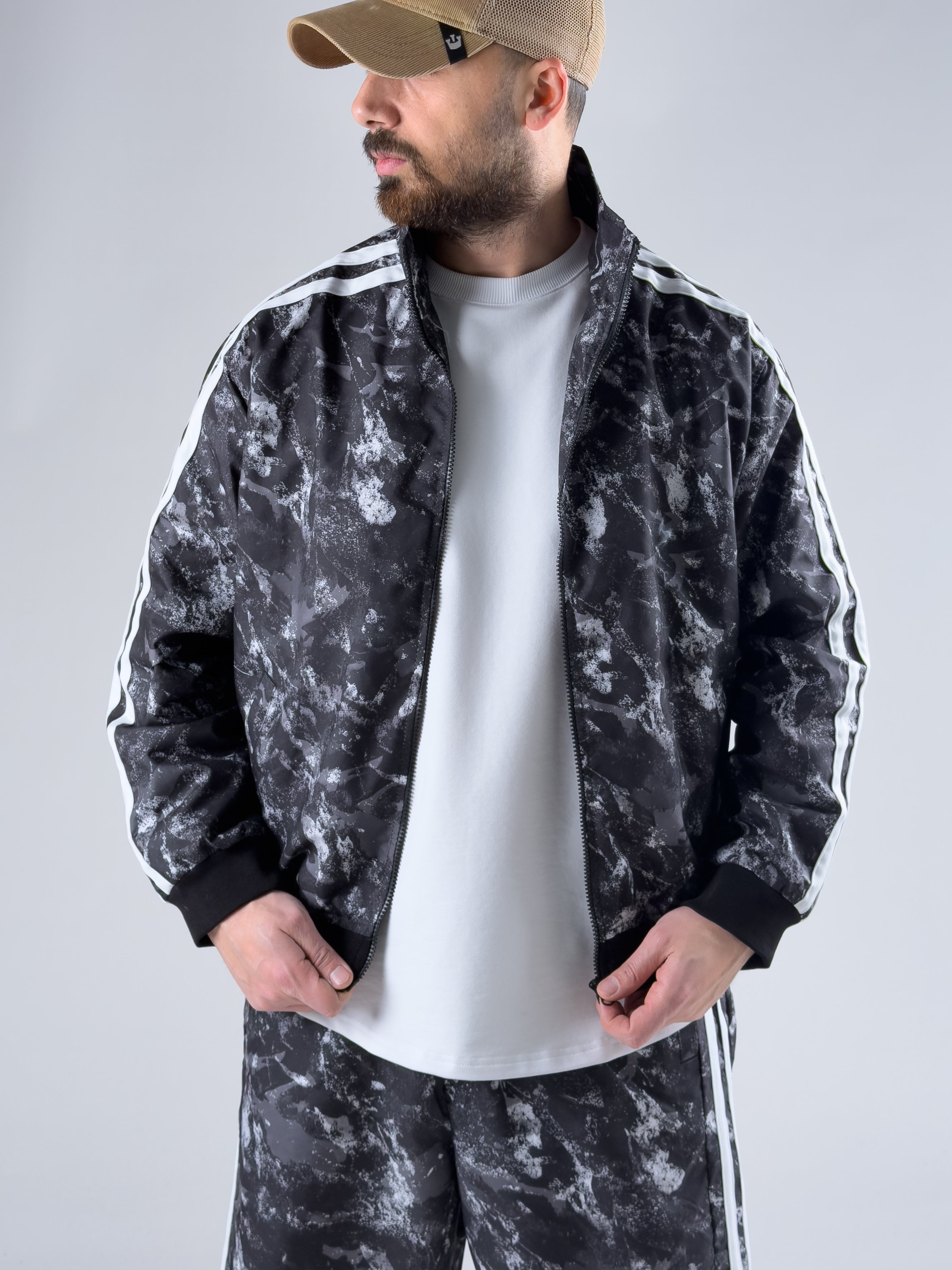 Paraşüt Kumaş Siyah Ceket COC3043-2