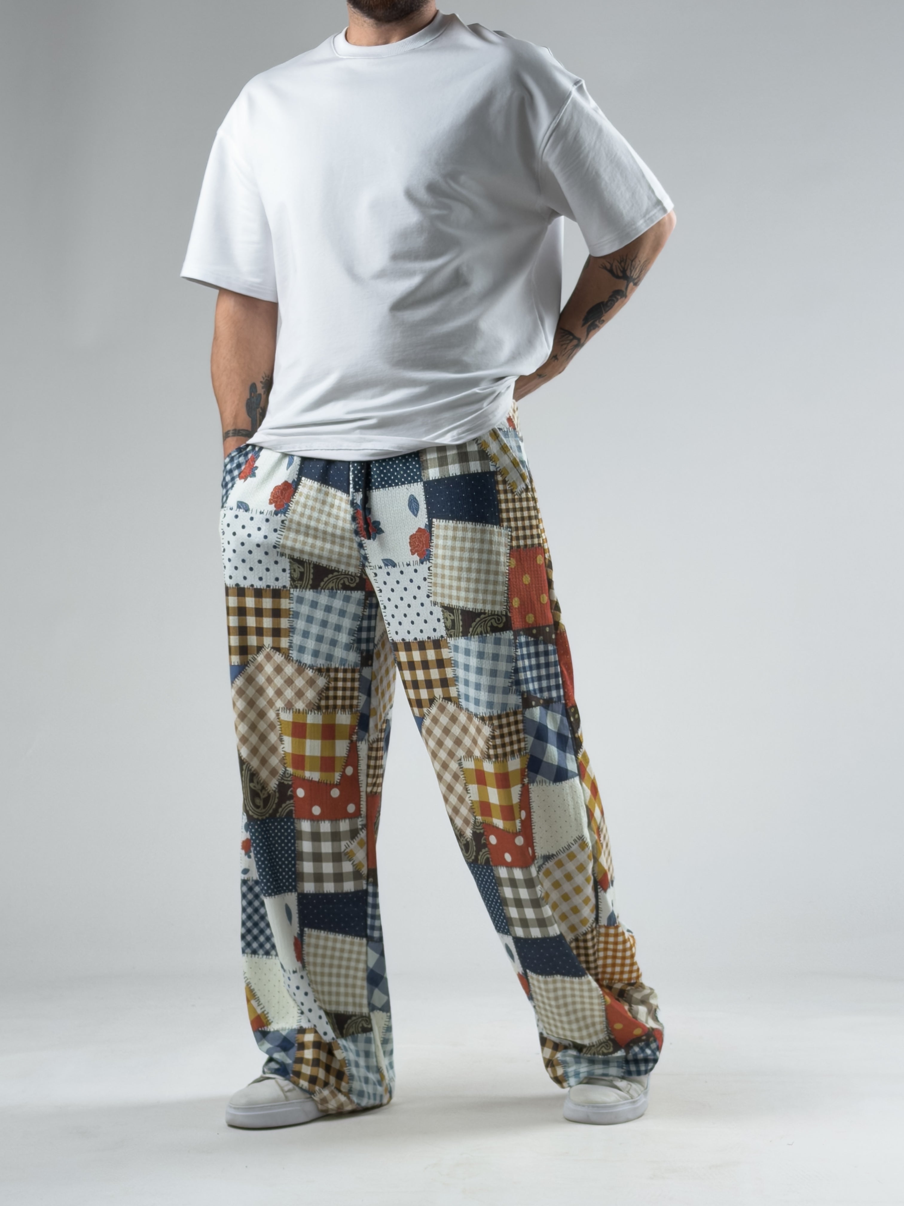 Patchwork Erkek Baggy Pantolon COC3018
