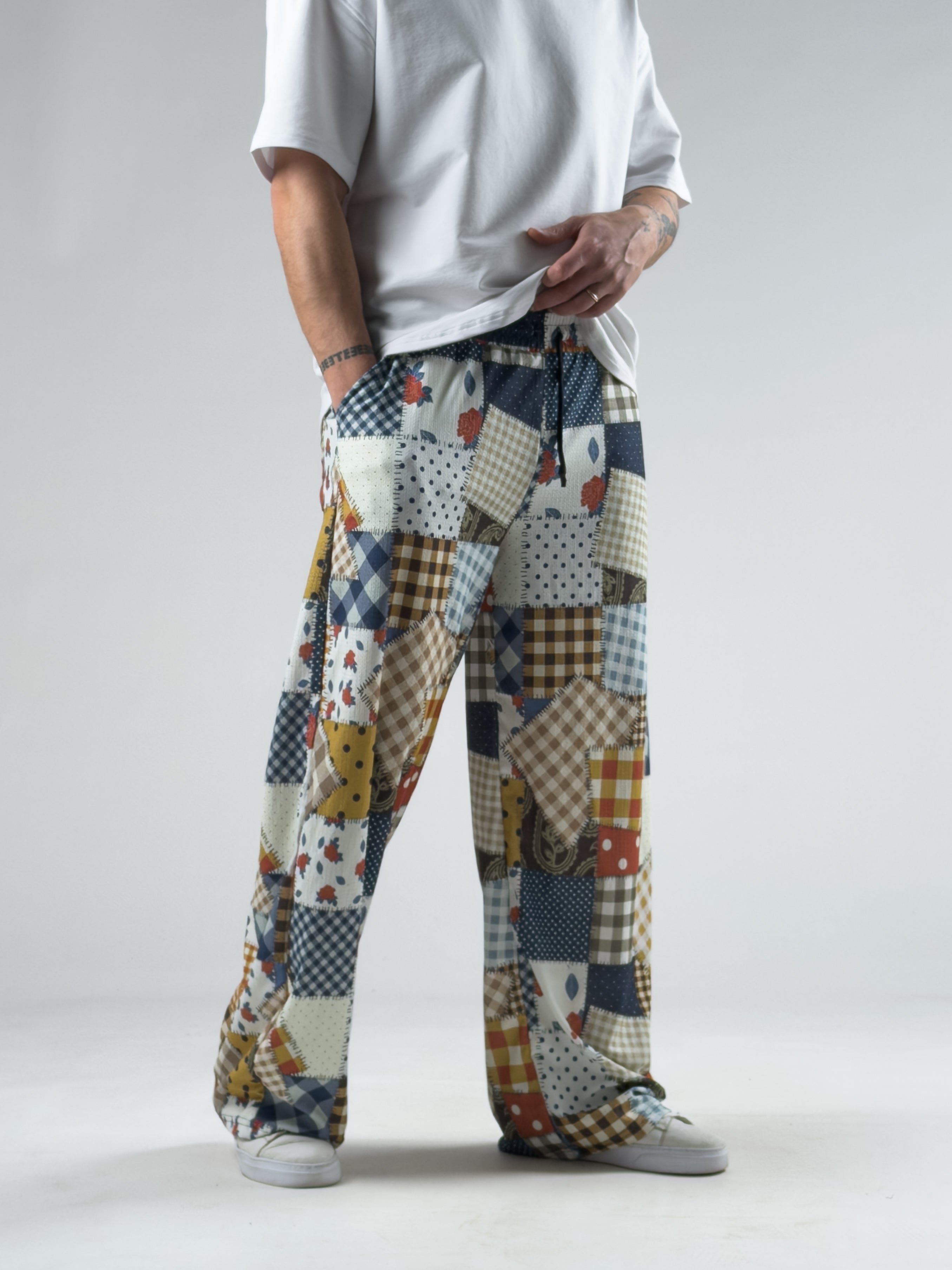 Patchwork Erkek Baggy Pantolon COC3018