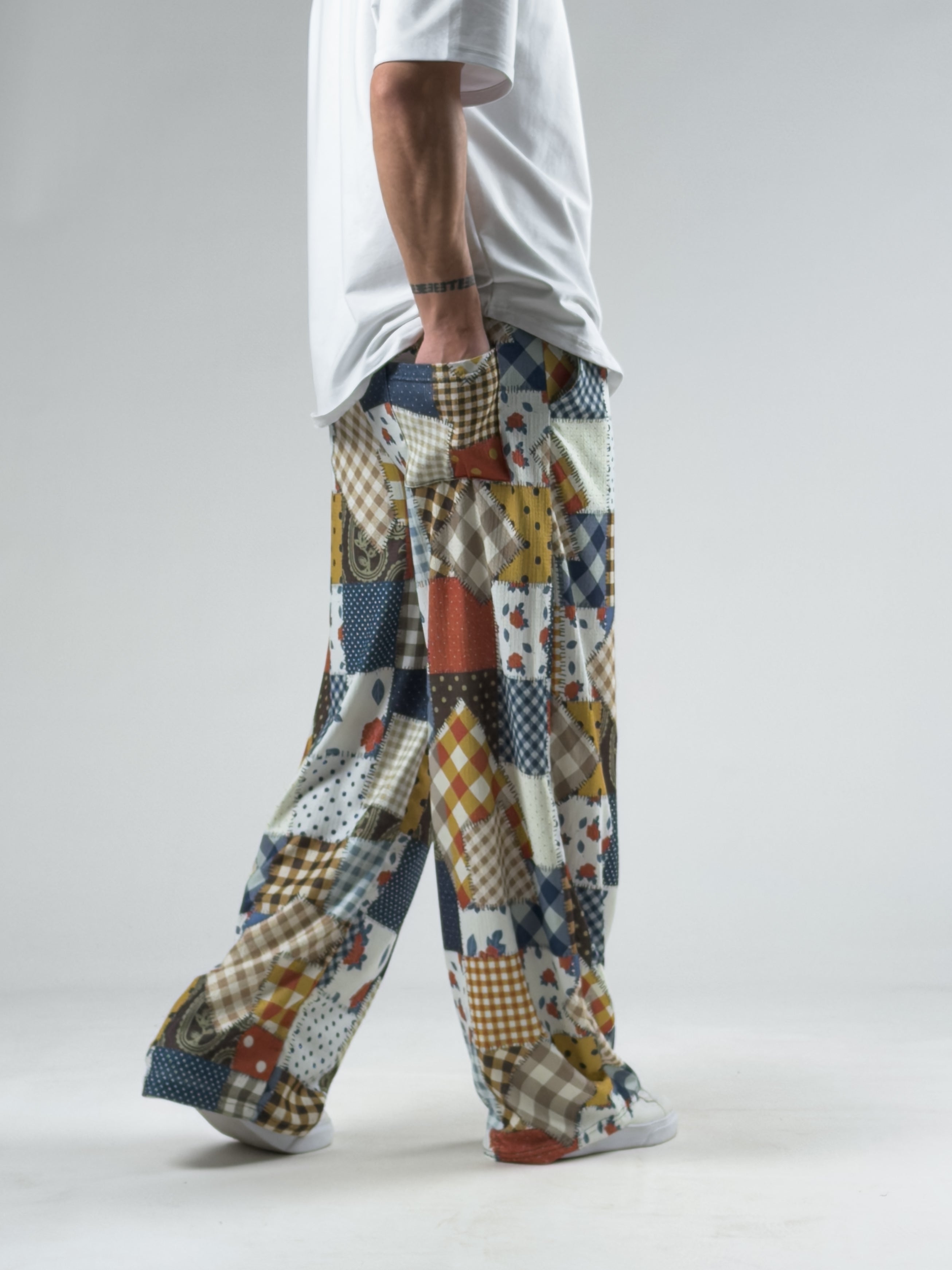 Patchwork Erkek Baggy Pantolon COC3018