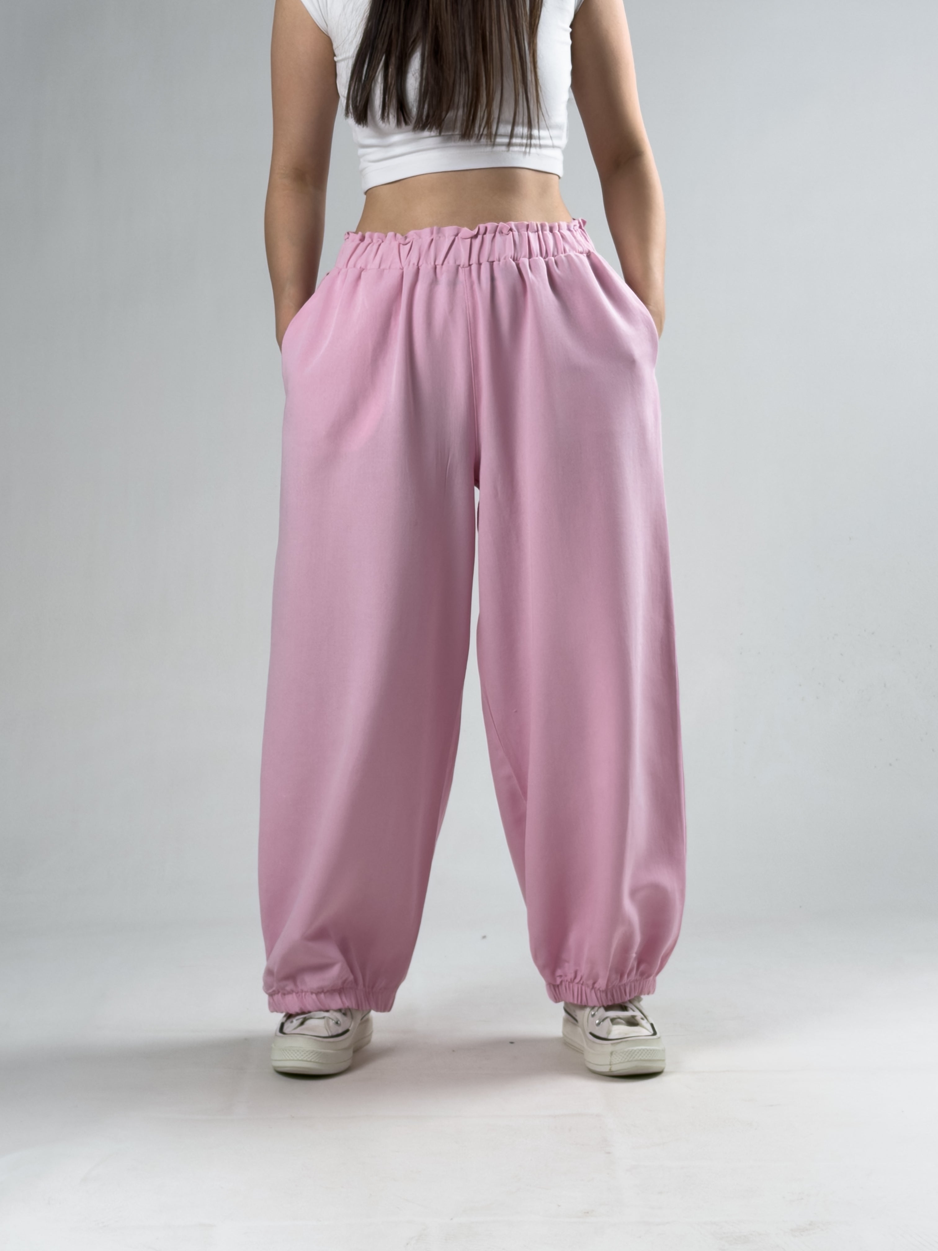 Pembe Kadın Oversize Pantolon COC3173