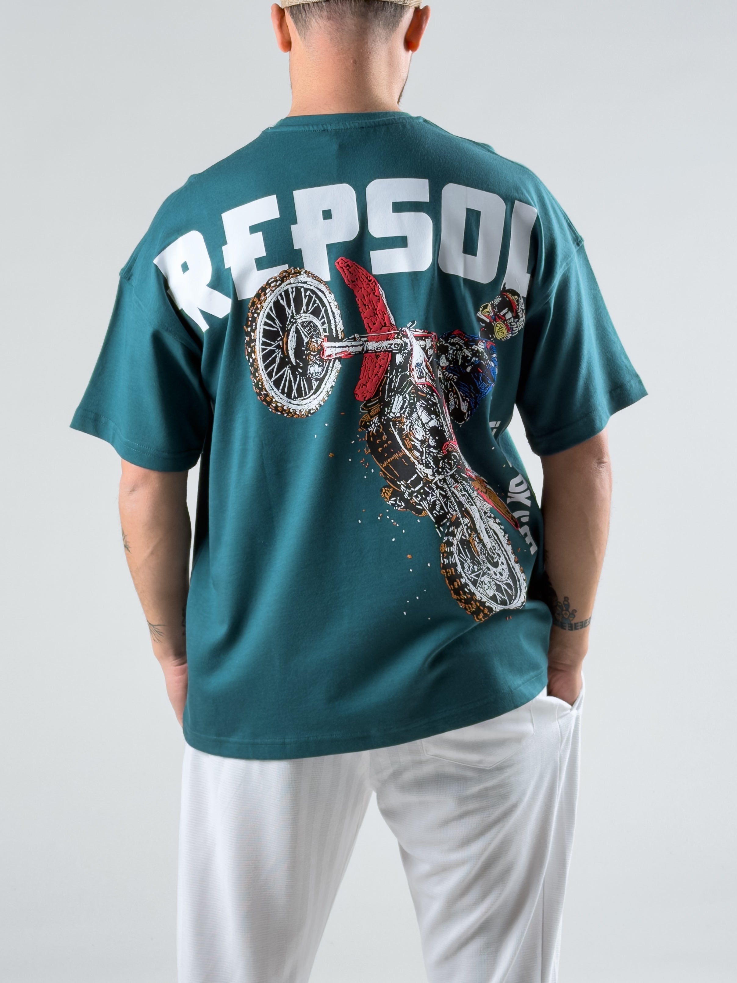 Petrol Yeşili Repsol Erkek T-Shirt COC3009