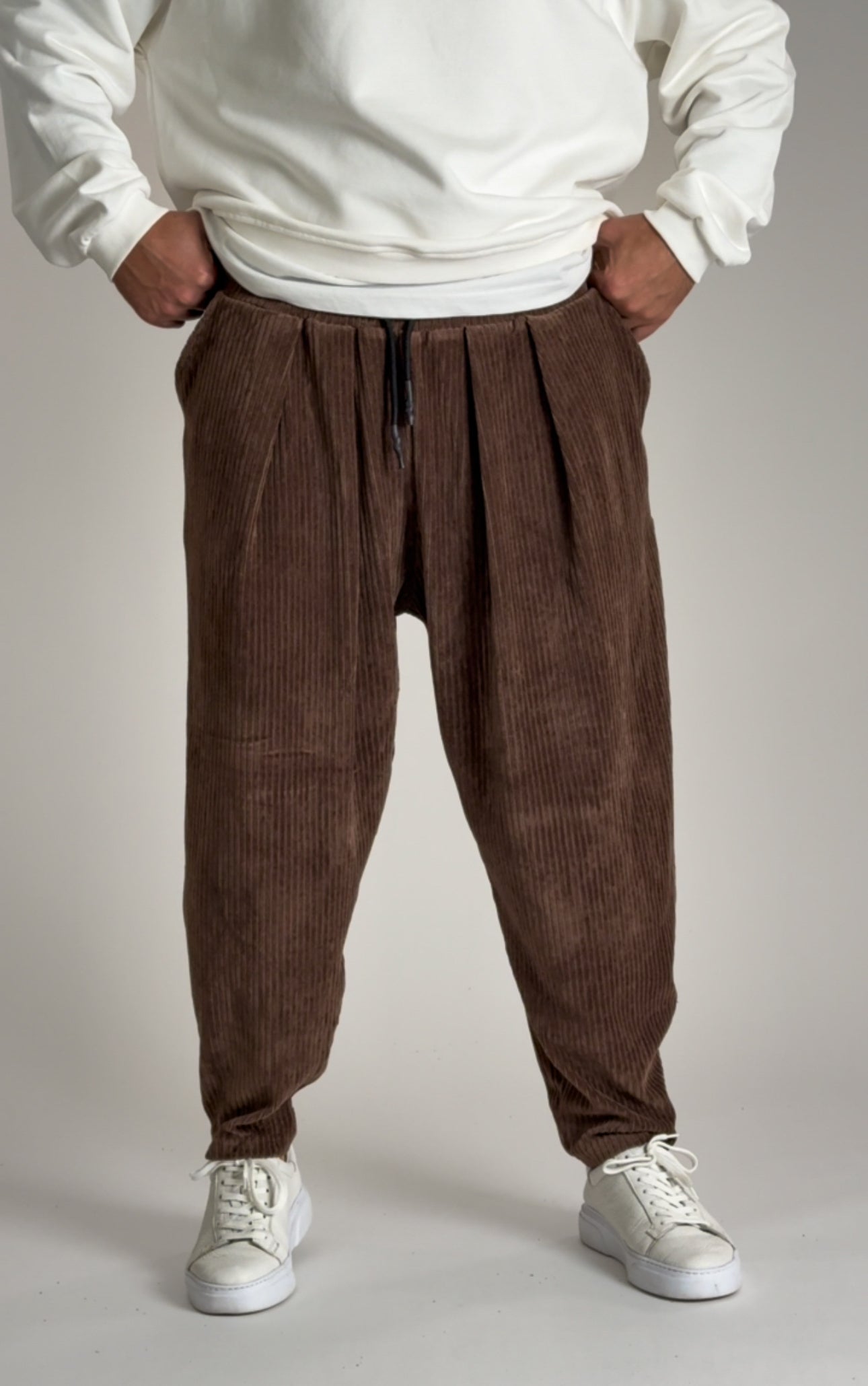 Pileli Kahve Erkek Yarım Şalvar COC2525