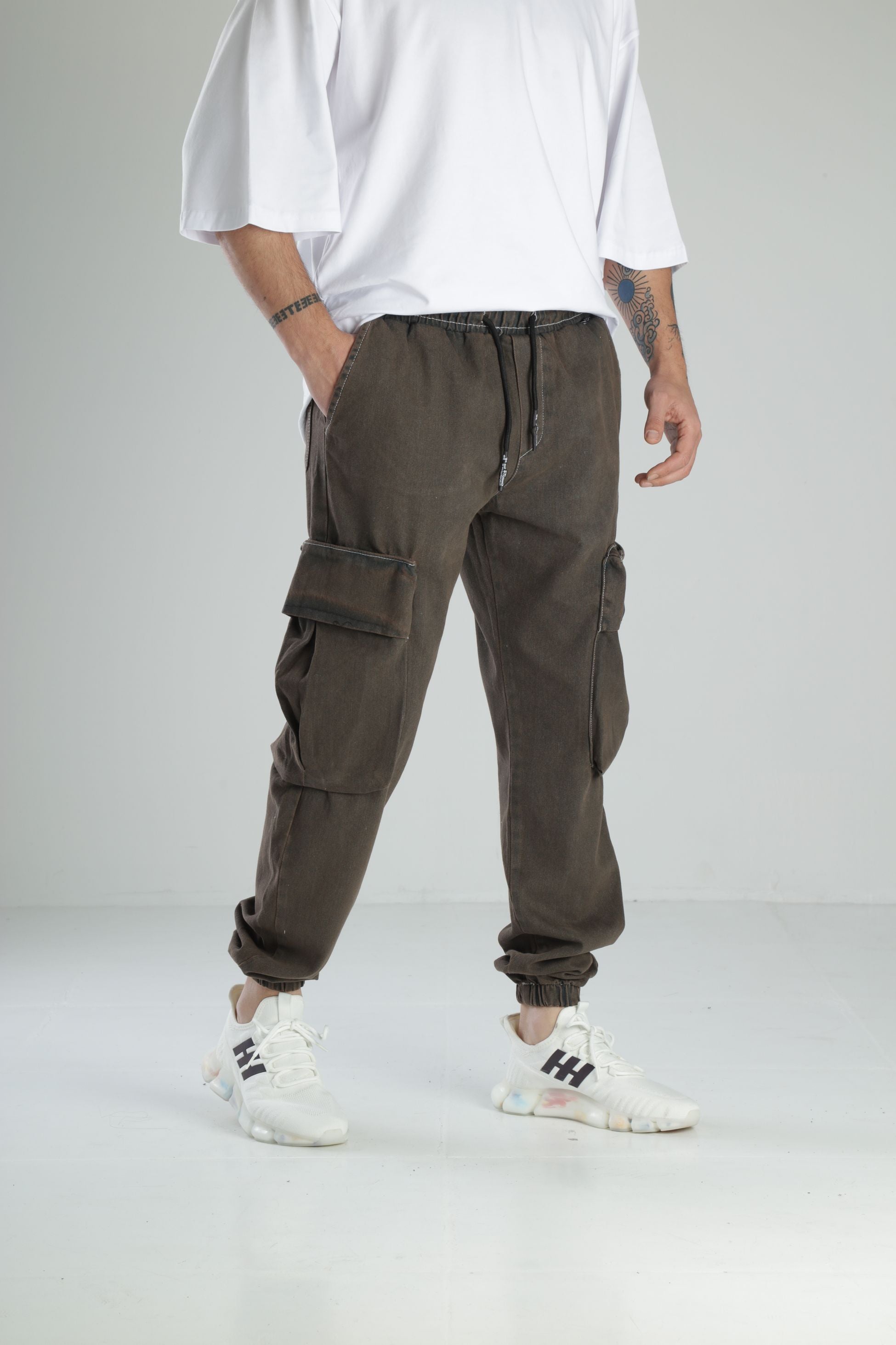 Premium Kalite Bakır Renk Kargo Cepli Jogger Pantolon COC1904