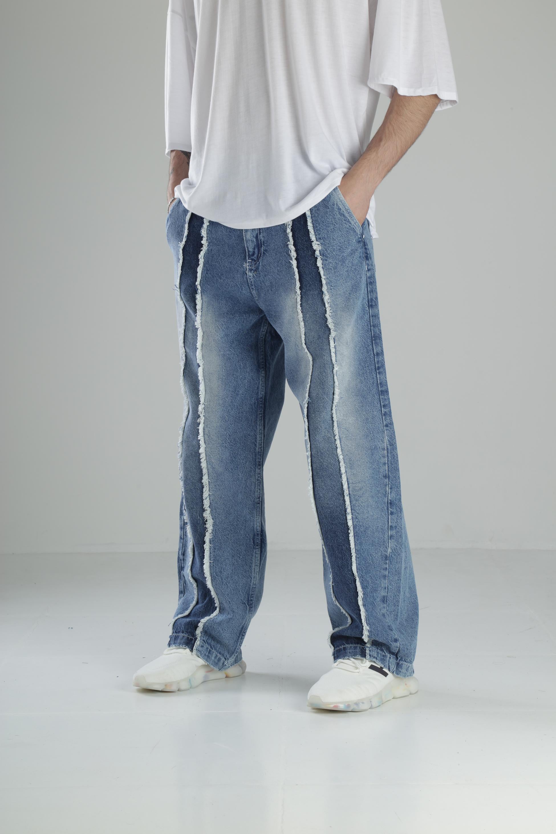Premium Kalite Mavi Baggy Kot Pantolon COC1925