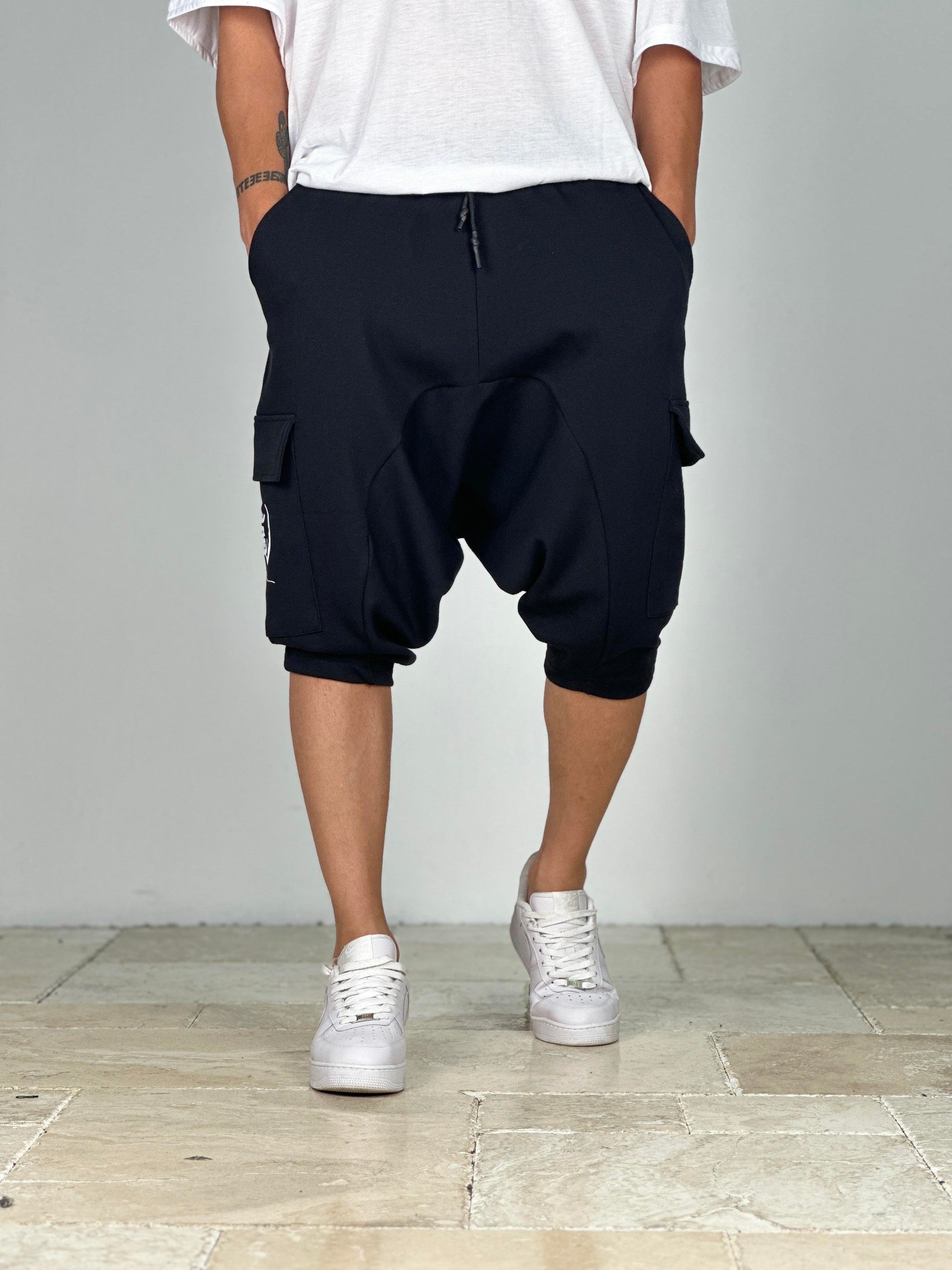 Premium Kalite Siyah Şalvar Şort COC1941