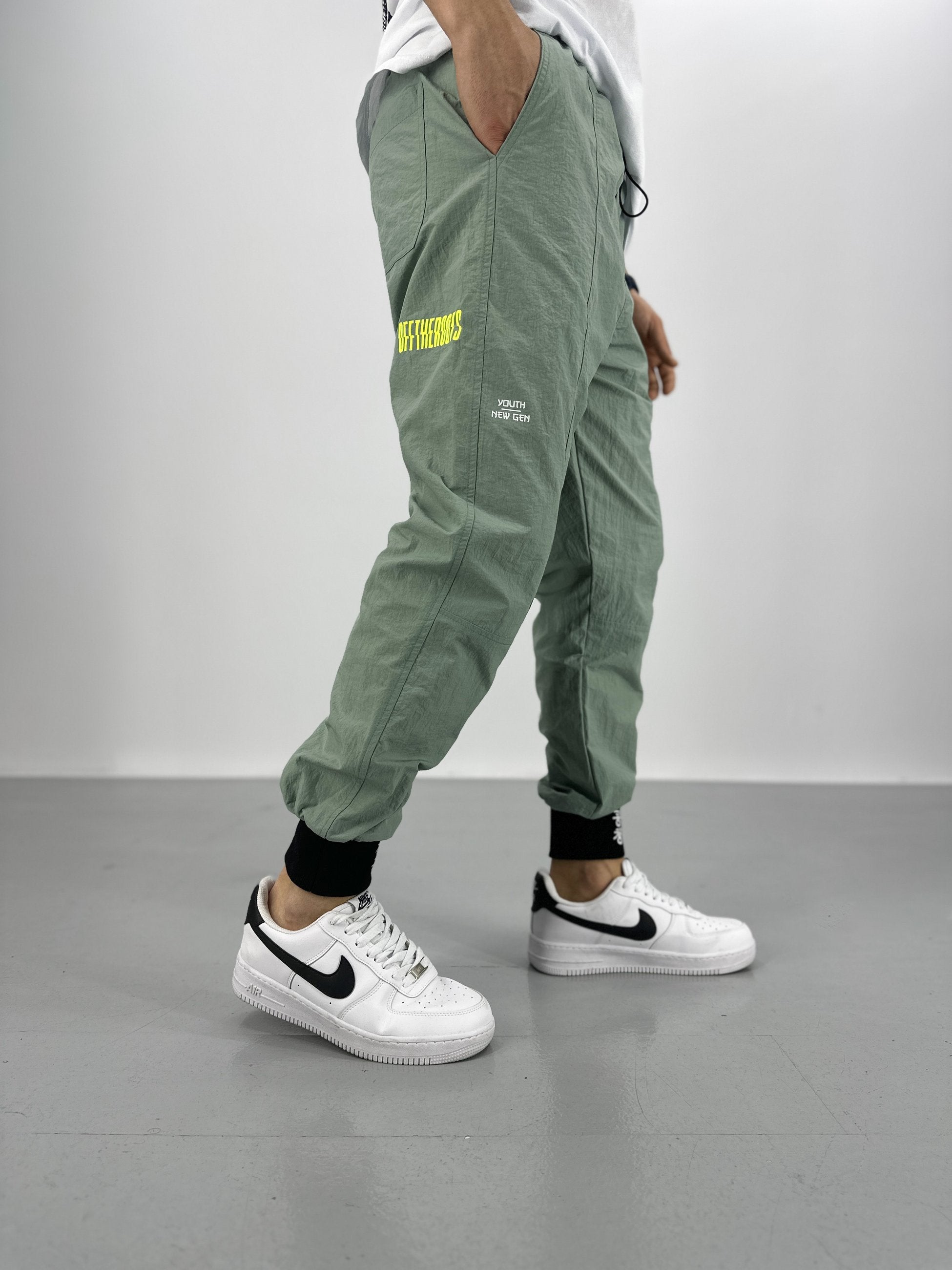 Premium Kalite Su Yeşili Paraşüt Kumaş Jogger COC1575