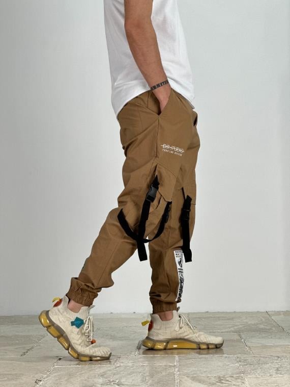 Premium Kalite Yazlık Bej Paraşüt Kumaş Jogger COC1943