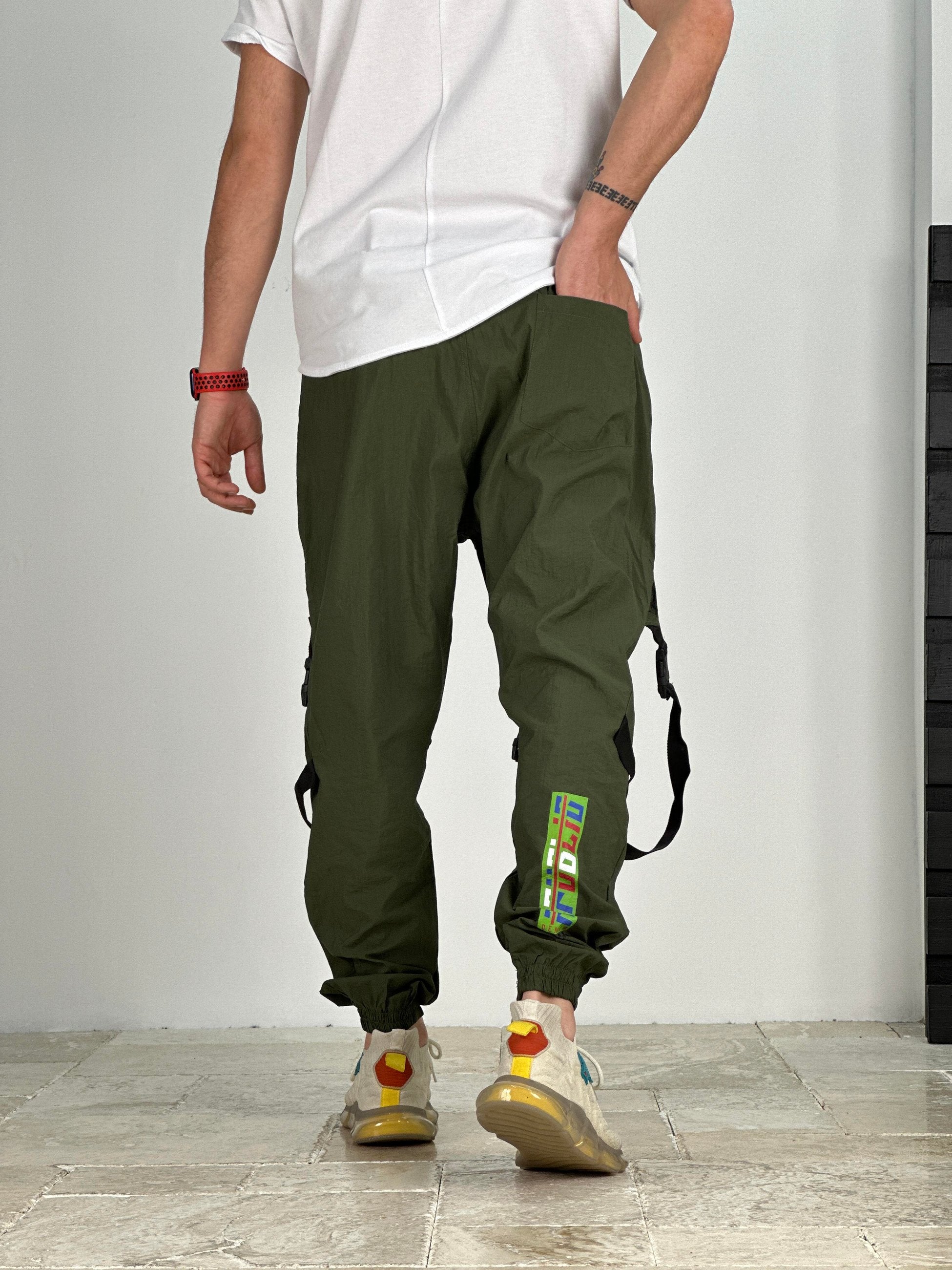 Premium Kalite Yazlık Yeşil Paraşüt Kumaş Jogger COC1946