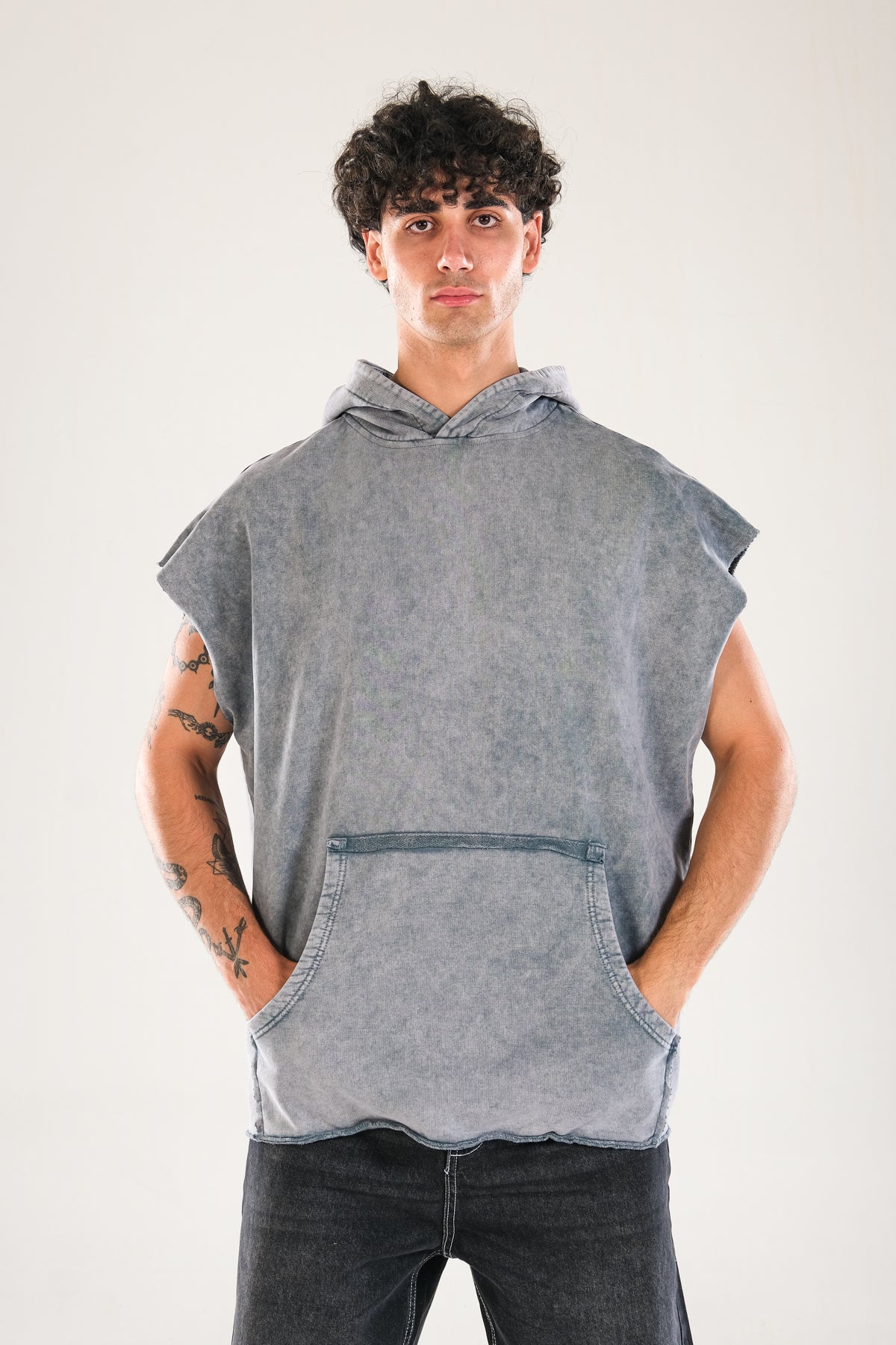 Premium Kapüşonlu Gri Sweat COC1141