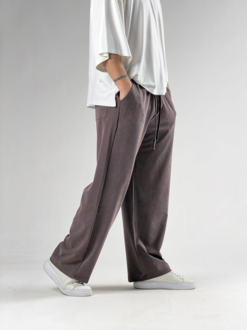 Rahat Kesim Kahverengi Erkek Baggy Pantolon COC3138