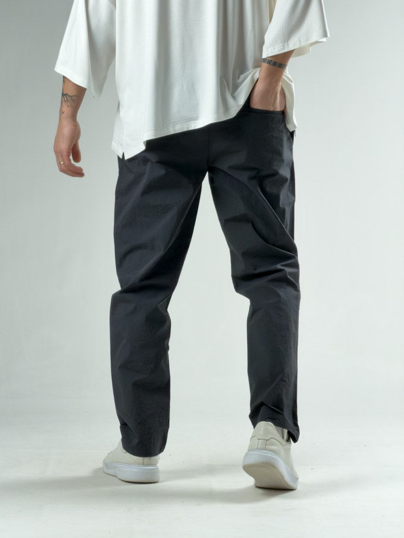 Regular Paraşüt Kumaş Siyah Erkek Pantolon COC3126