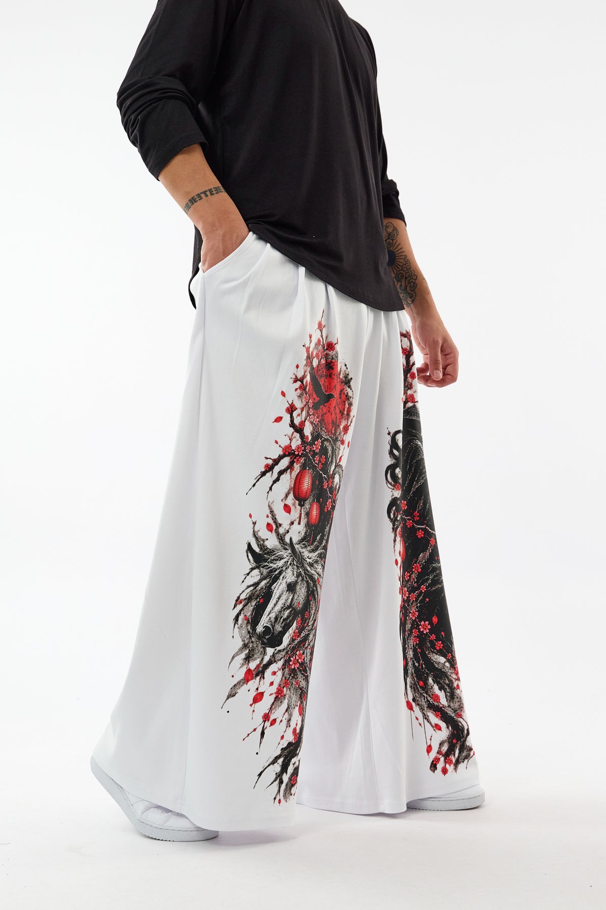 Samurai Baskılı Desenli Erkek Pantolon COC3757