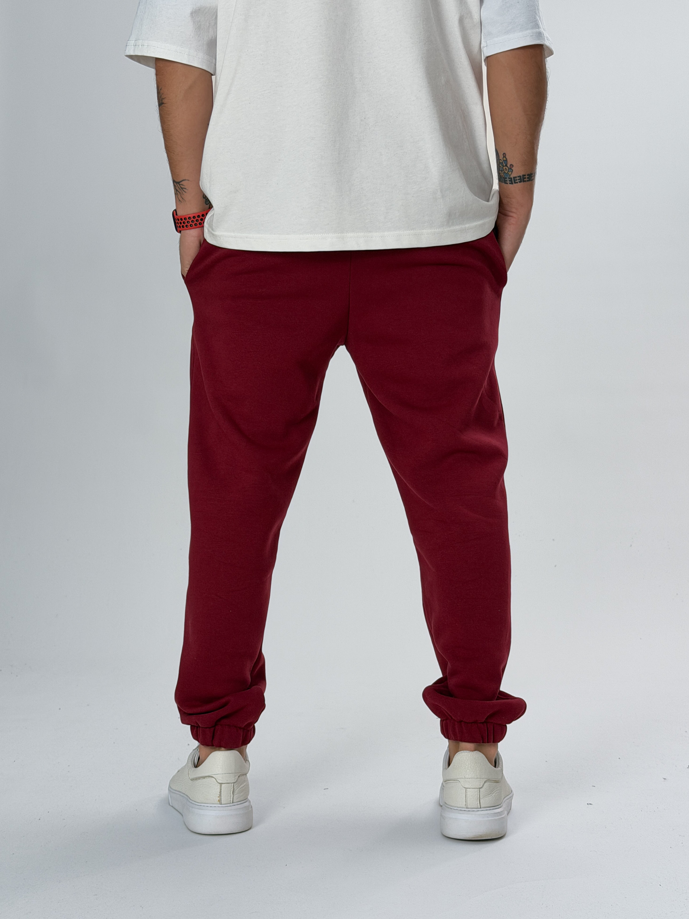 Şardonlu Bordo Erkek Jogger Eşofman COC2550