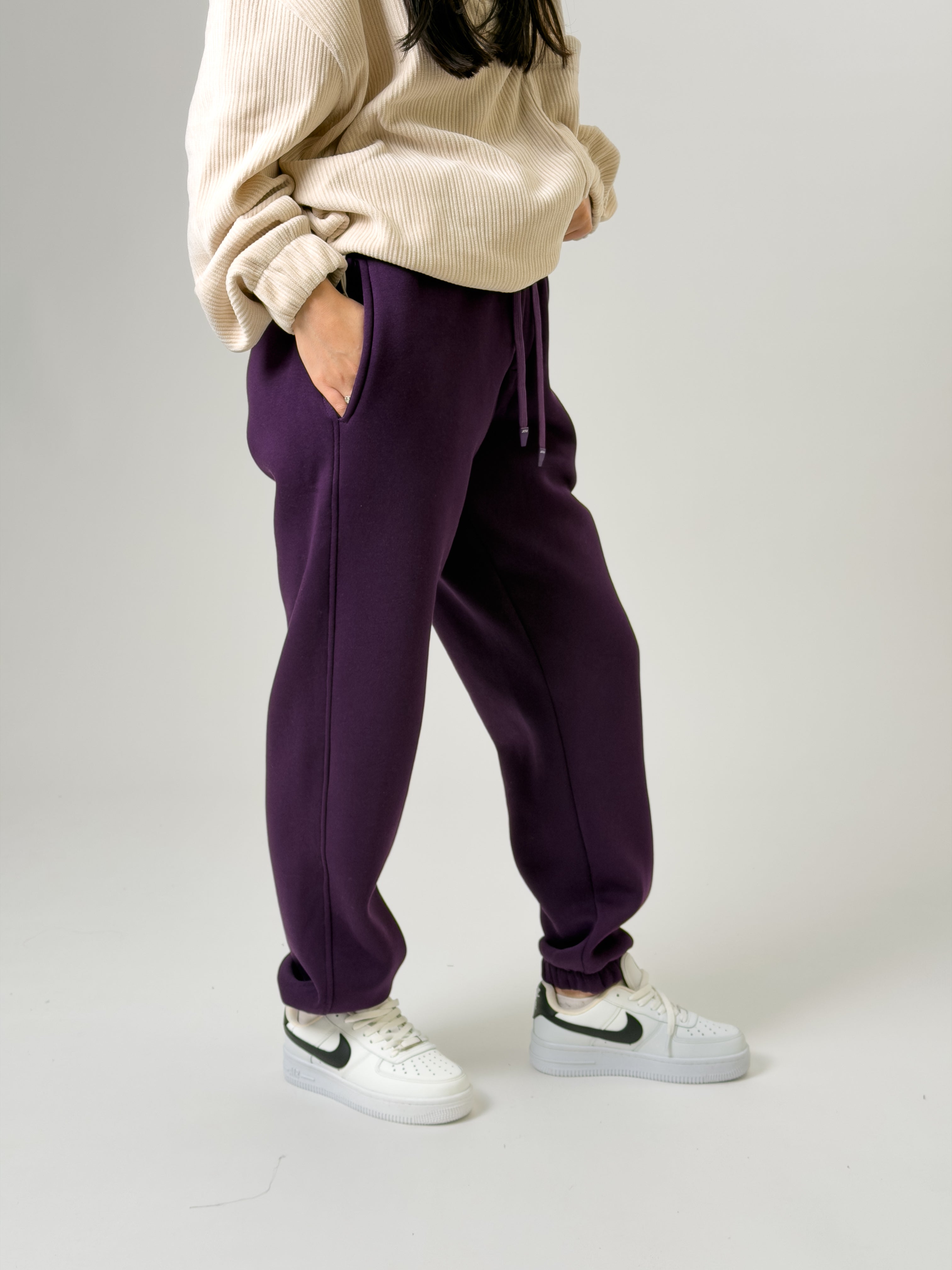 Şardonlu Mor Kadın Jogger Eşofman COC2541