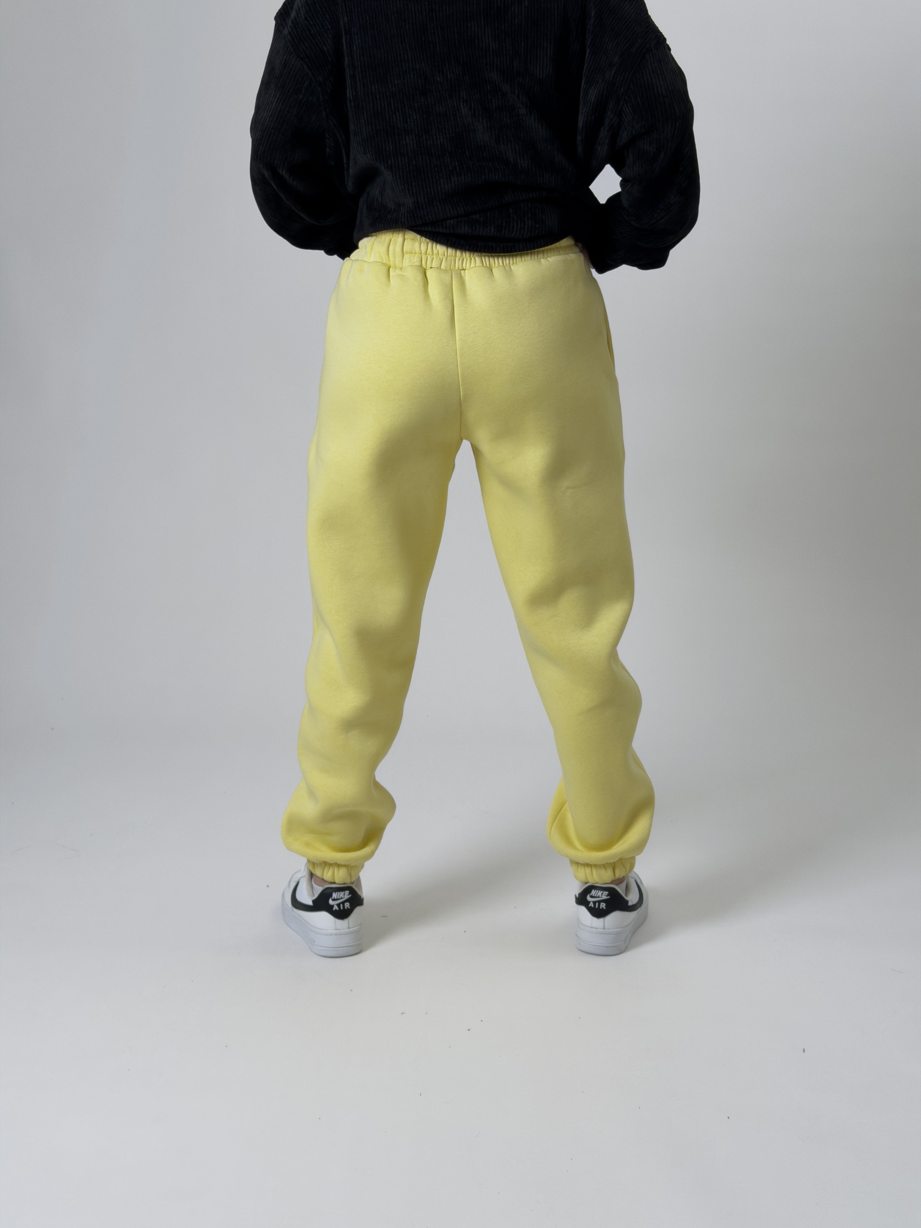 Şardonlu Sarı Kadın Jogger Eşofman COC2542