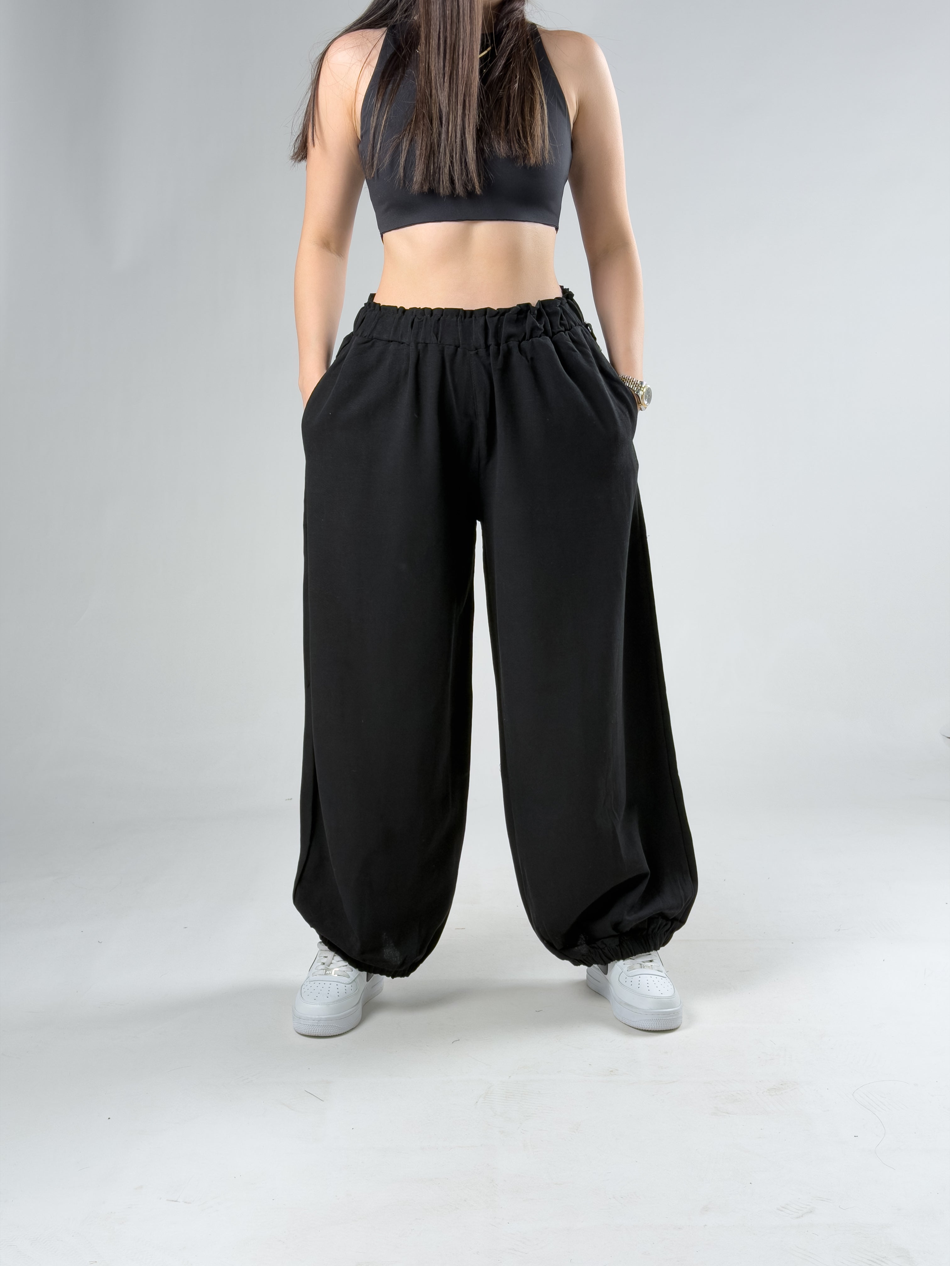 Siyah Kadın Oversize Pantolon COC3104