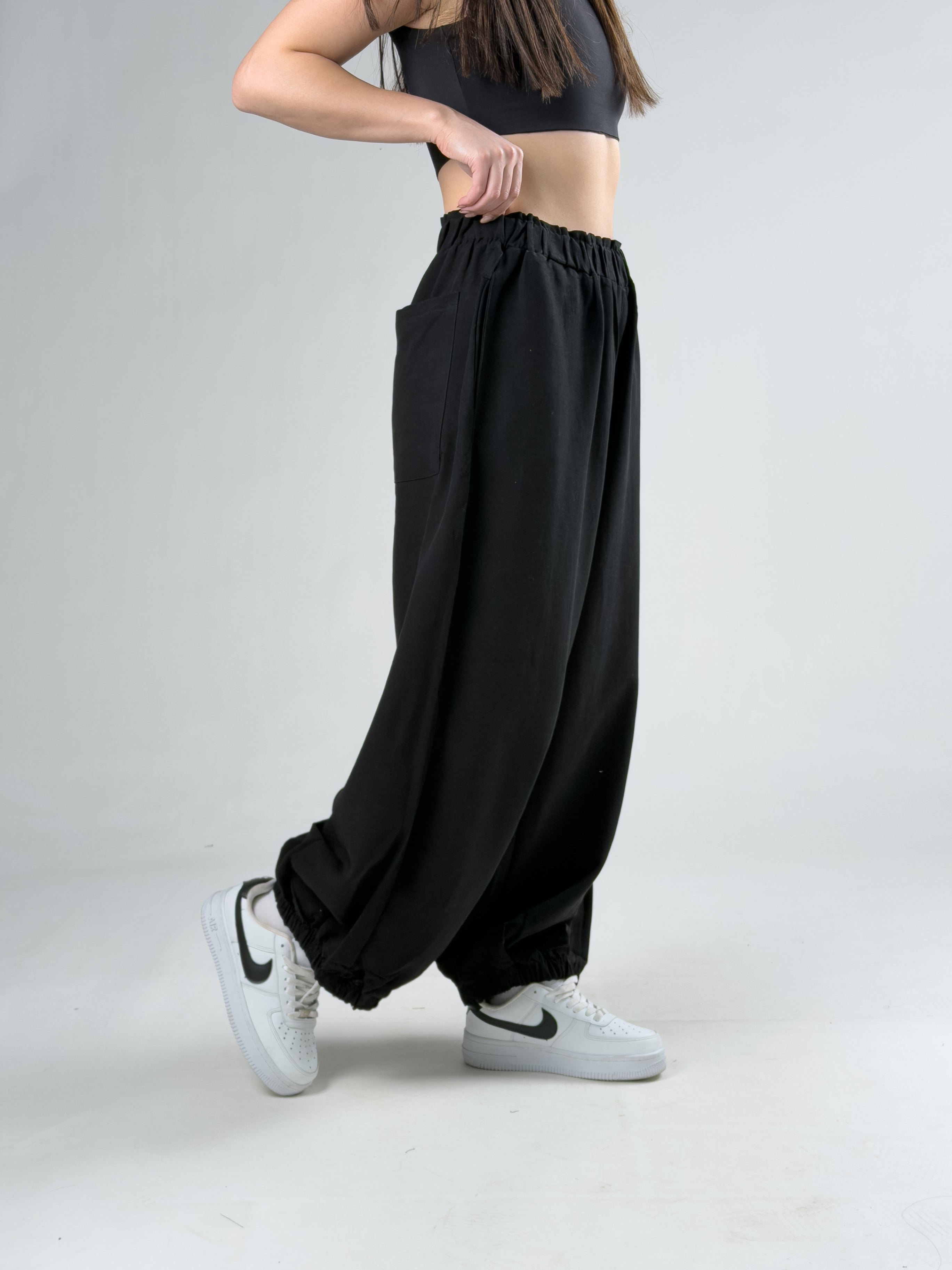 Siyah Kadın Oversize Pantolon COC3104