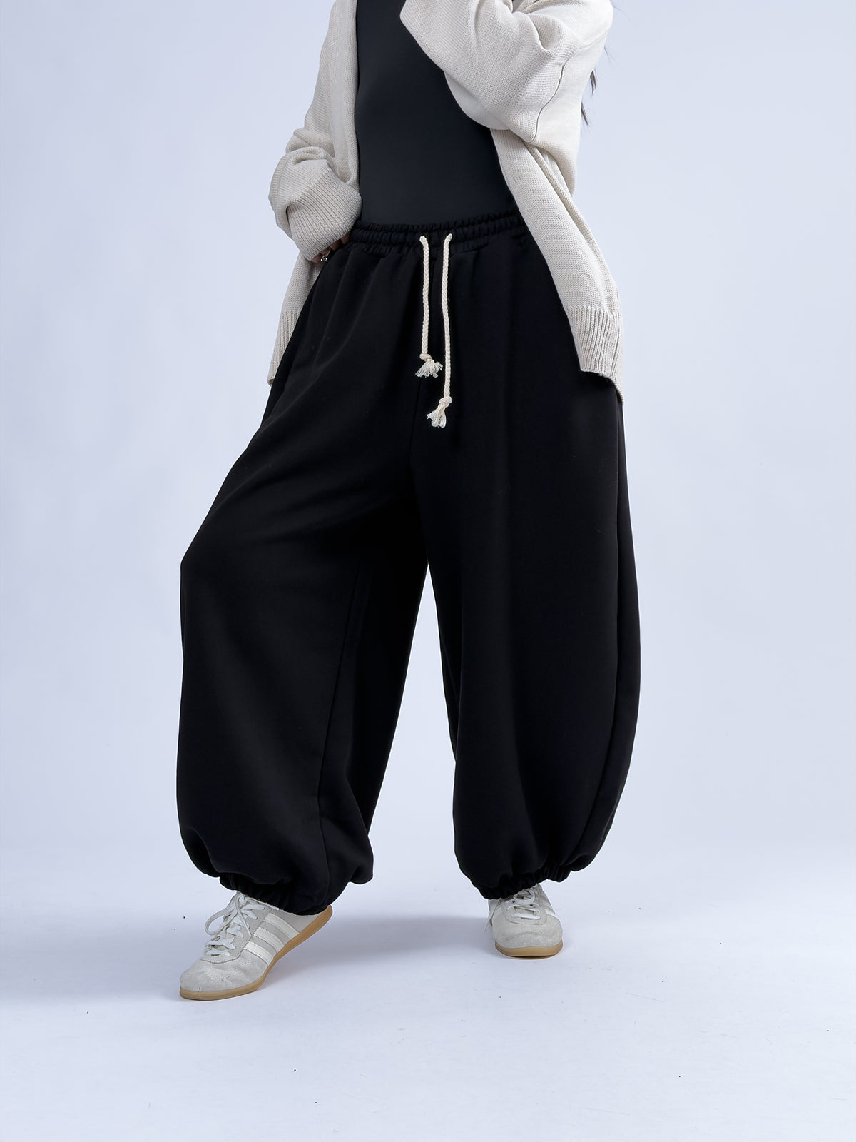 Siyah Oversize Kadın Baggy Pantolon COC3427