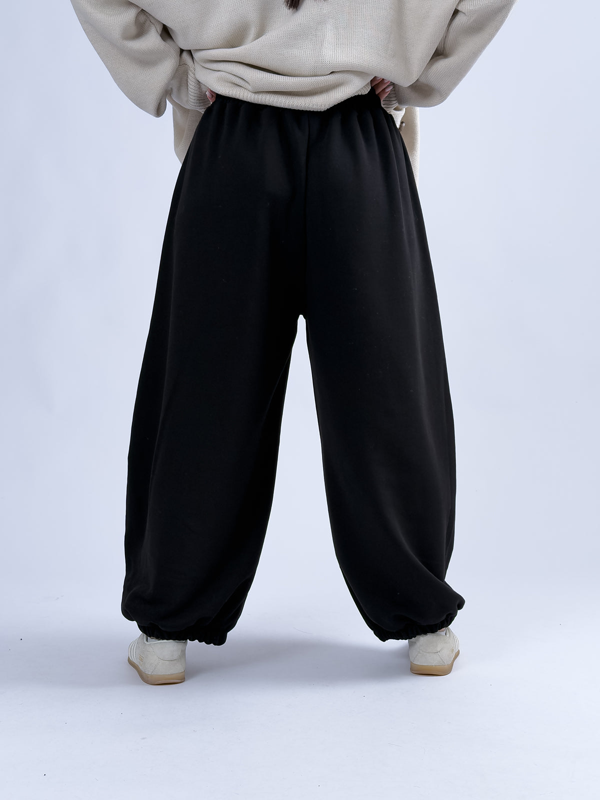 Siyah Oversize Kadın Baggy Pantolon COC3427