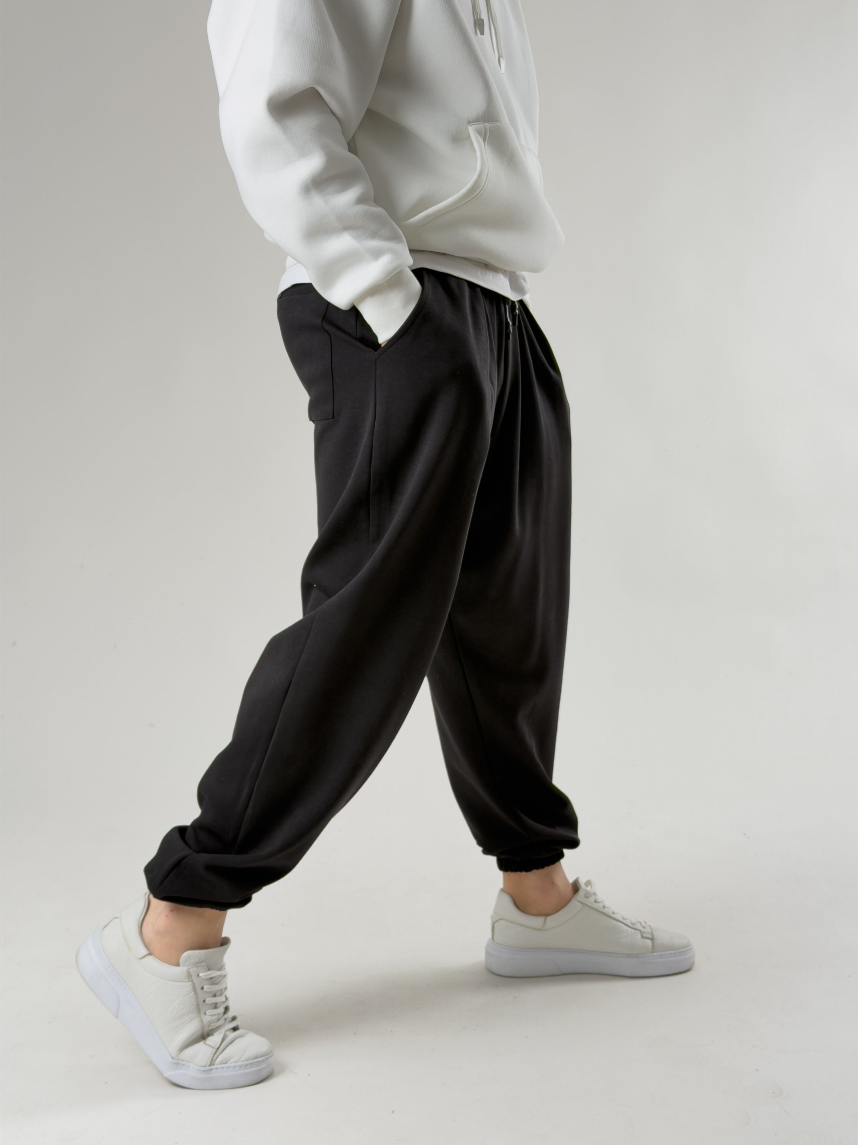 Siyah Pileli Yarım Şalvar COC1281