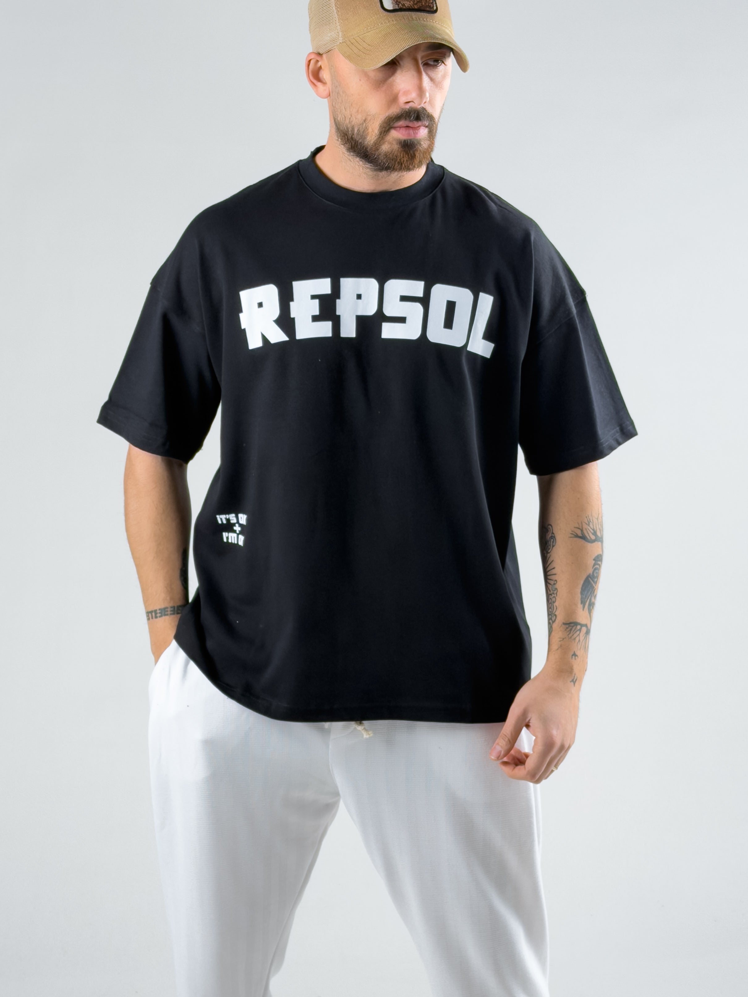 Siyah Repsol Erkek T-Shirt COC3007