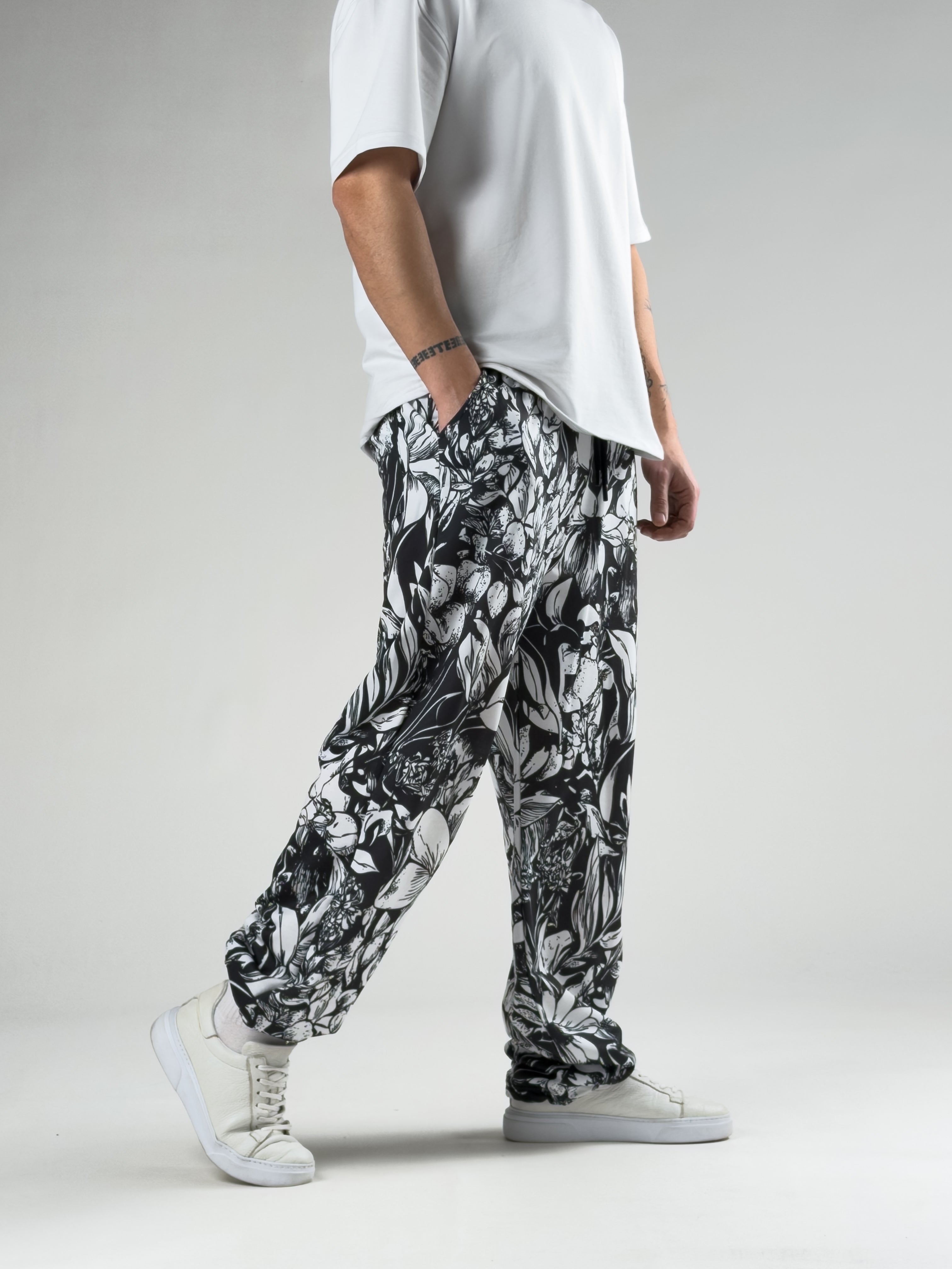 Stoper Paça Çiçek Desenli Baggy Pantolon COC2865