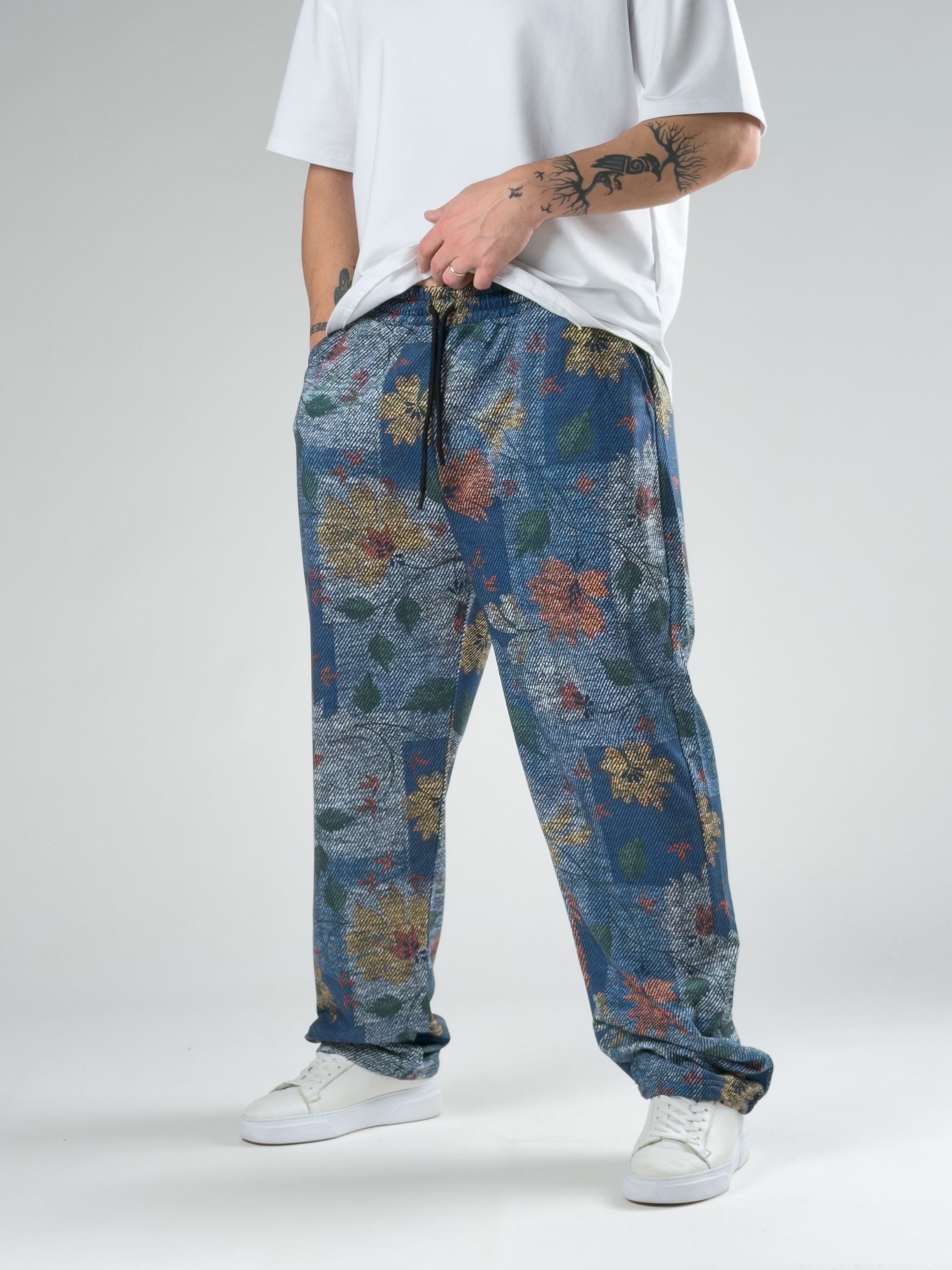 Stoper Paça Portre Desenli Erkek Baggy Pantolon COC2867