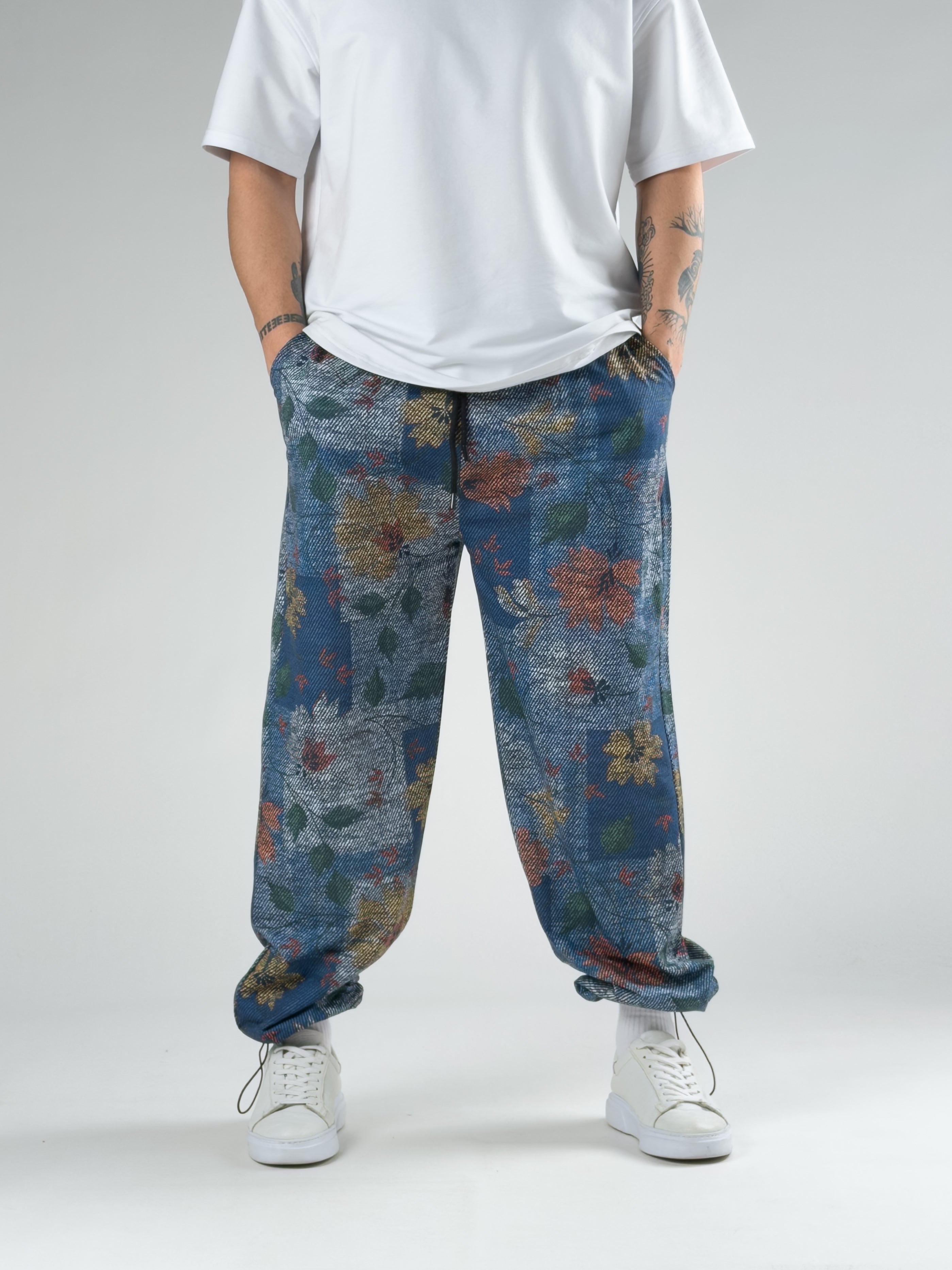 Stoper Paça Portre Desenli Erkek Baggy Pantolon COC2867